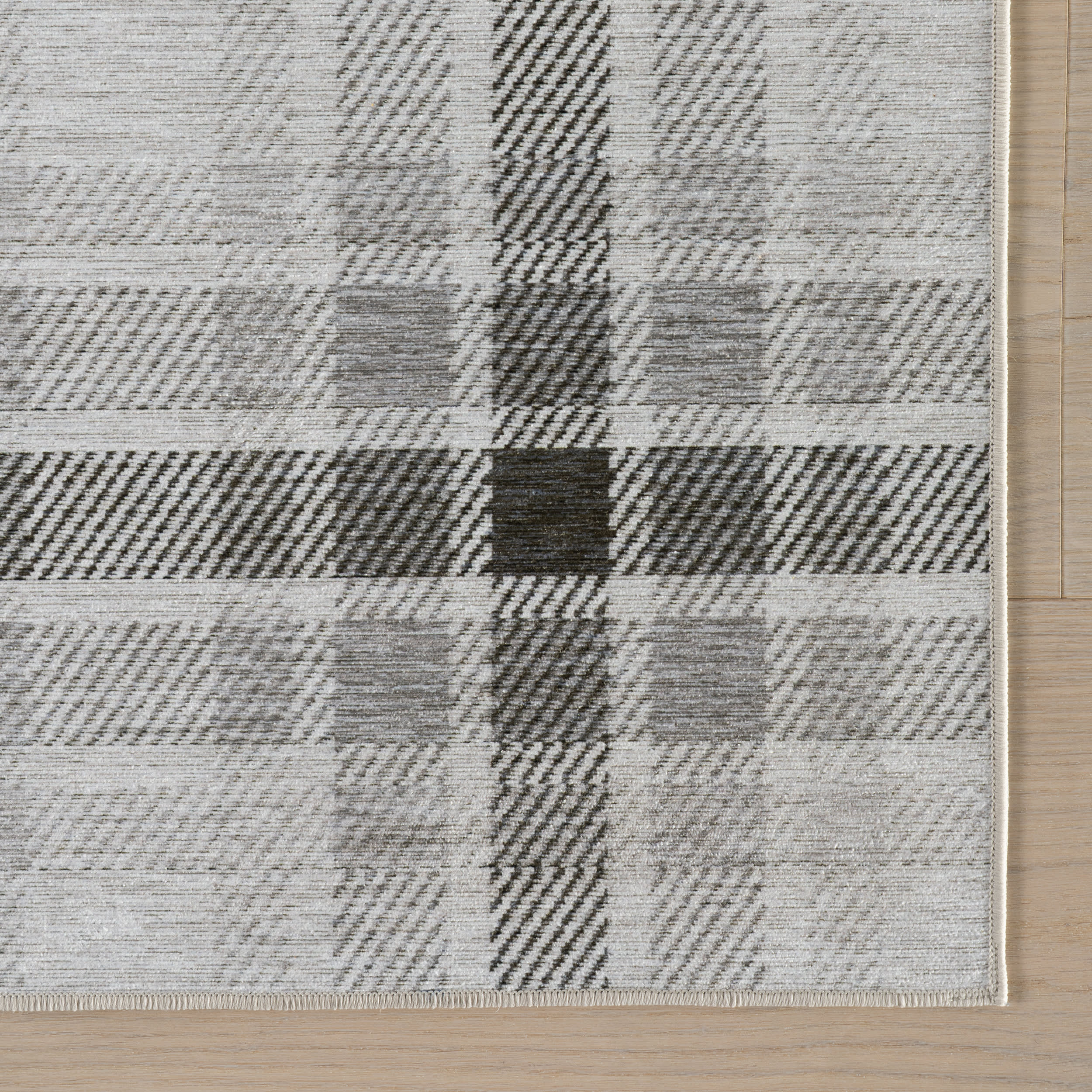 Ombre Machine Washable Rug | Black - Image 6