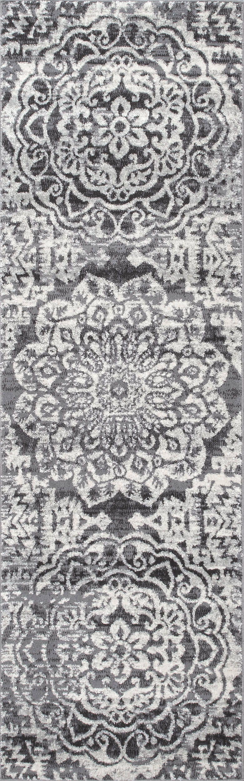 Ombre Rosettes Rug | Grey