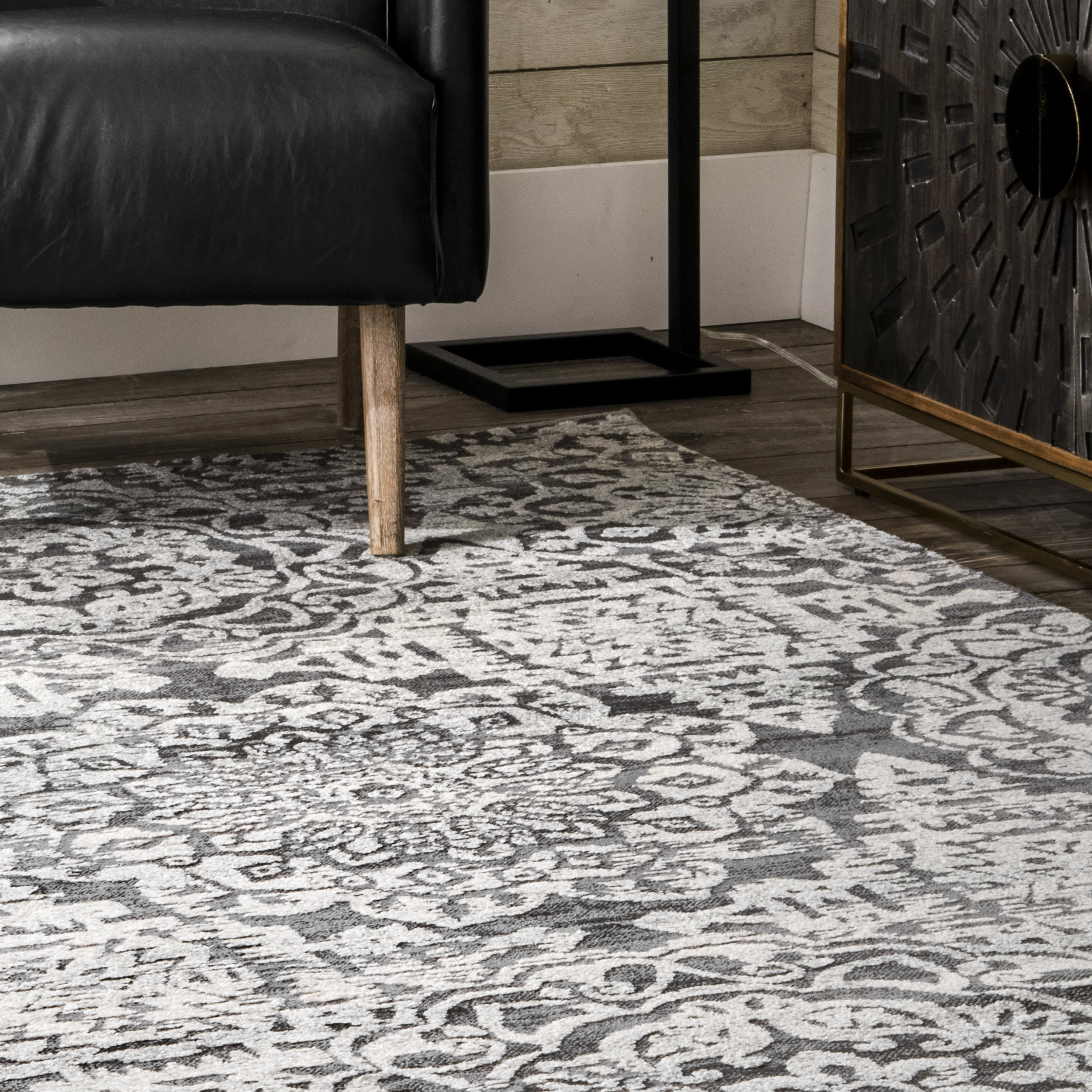 Ombre Rosettes Rug | Grey - Image 4