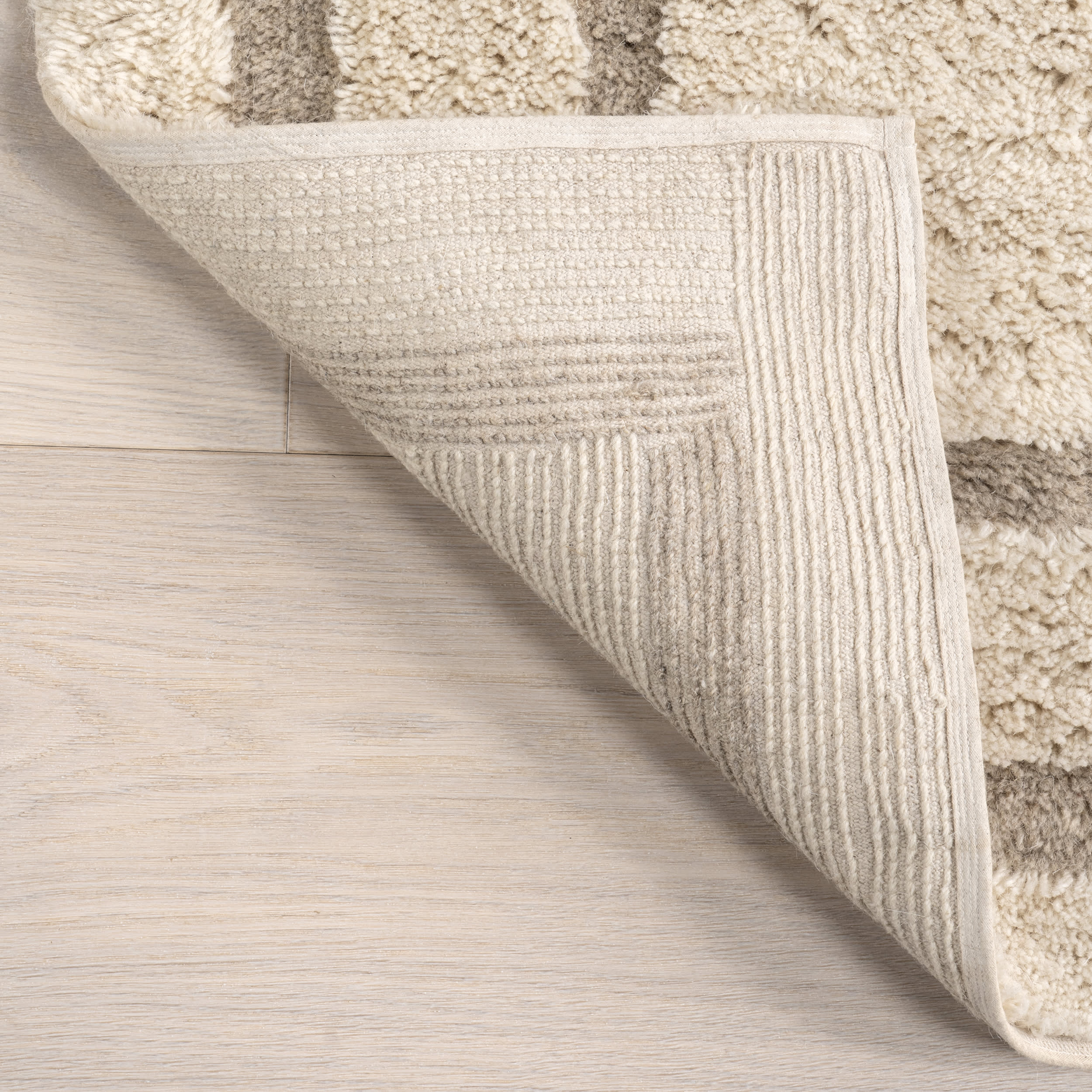 Ora Geometric Wool Washable Rug | Ivory - Image 6