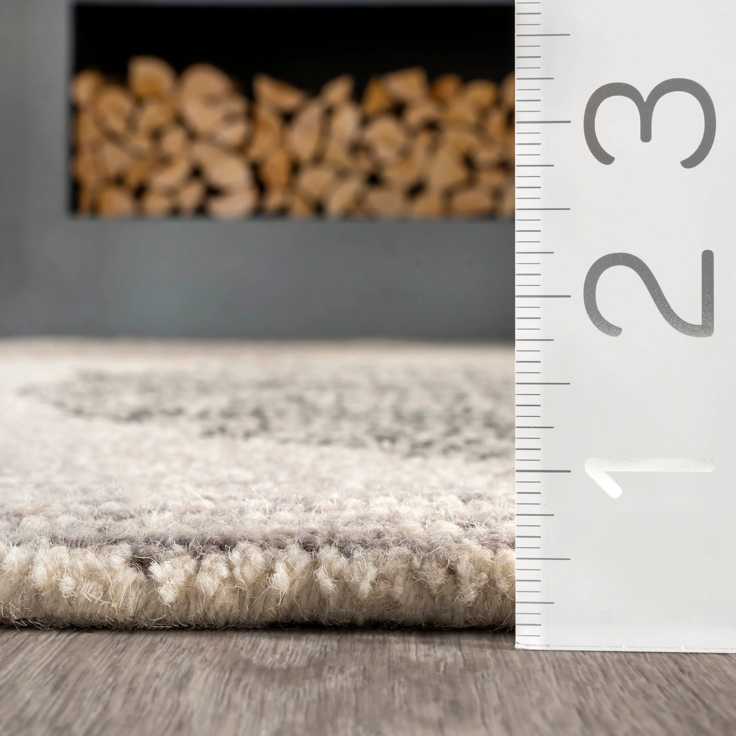 Oralie Wool Abstract Rug | Ivory - Image 5