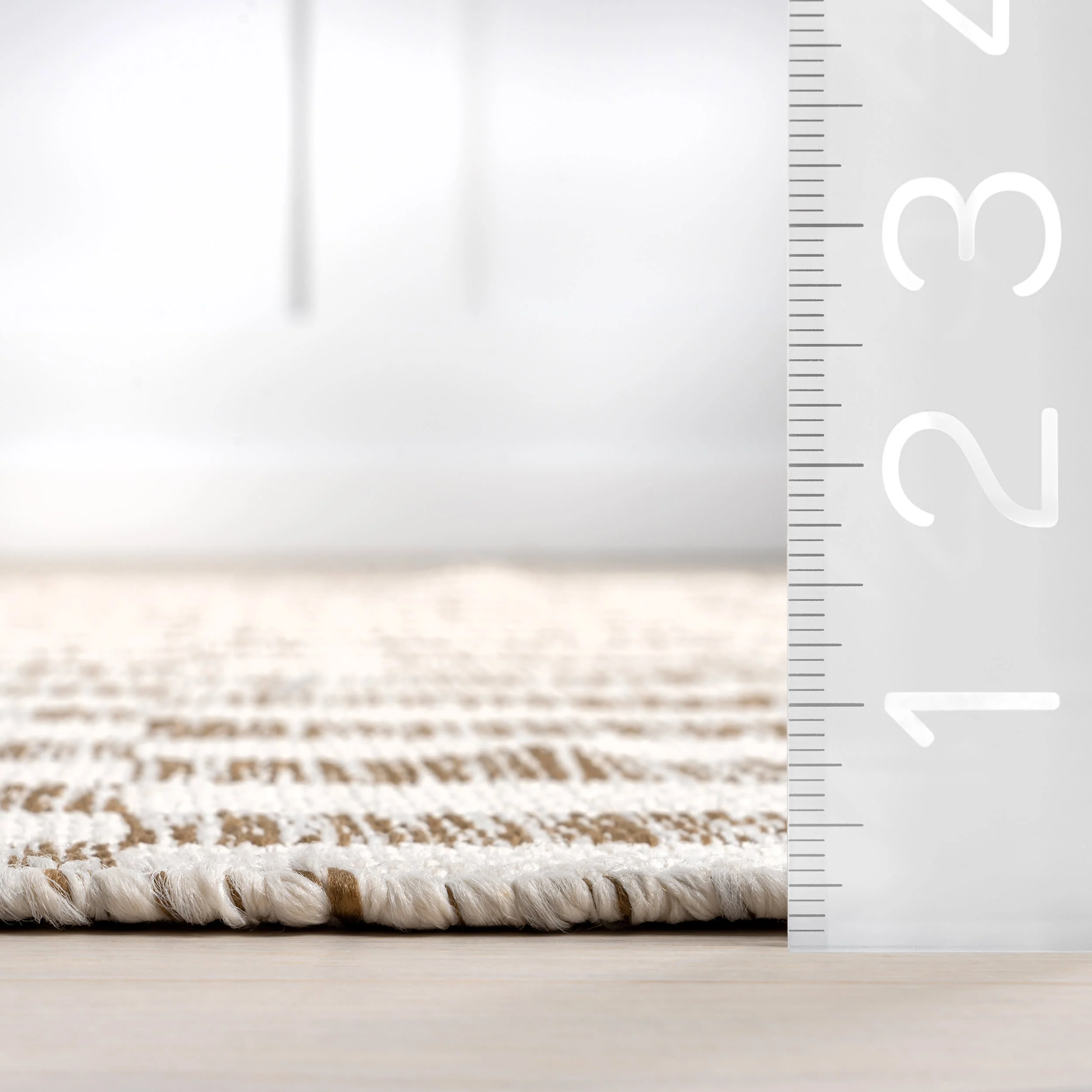 Orana Checkered Indoor/Outdoor Rug | Brown - Image 6