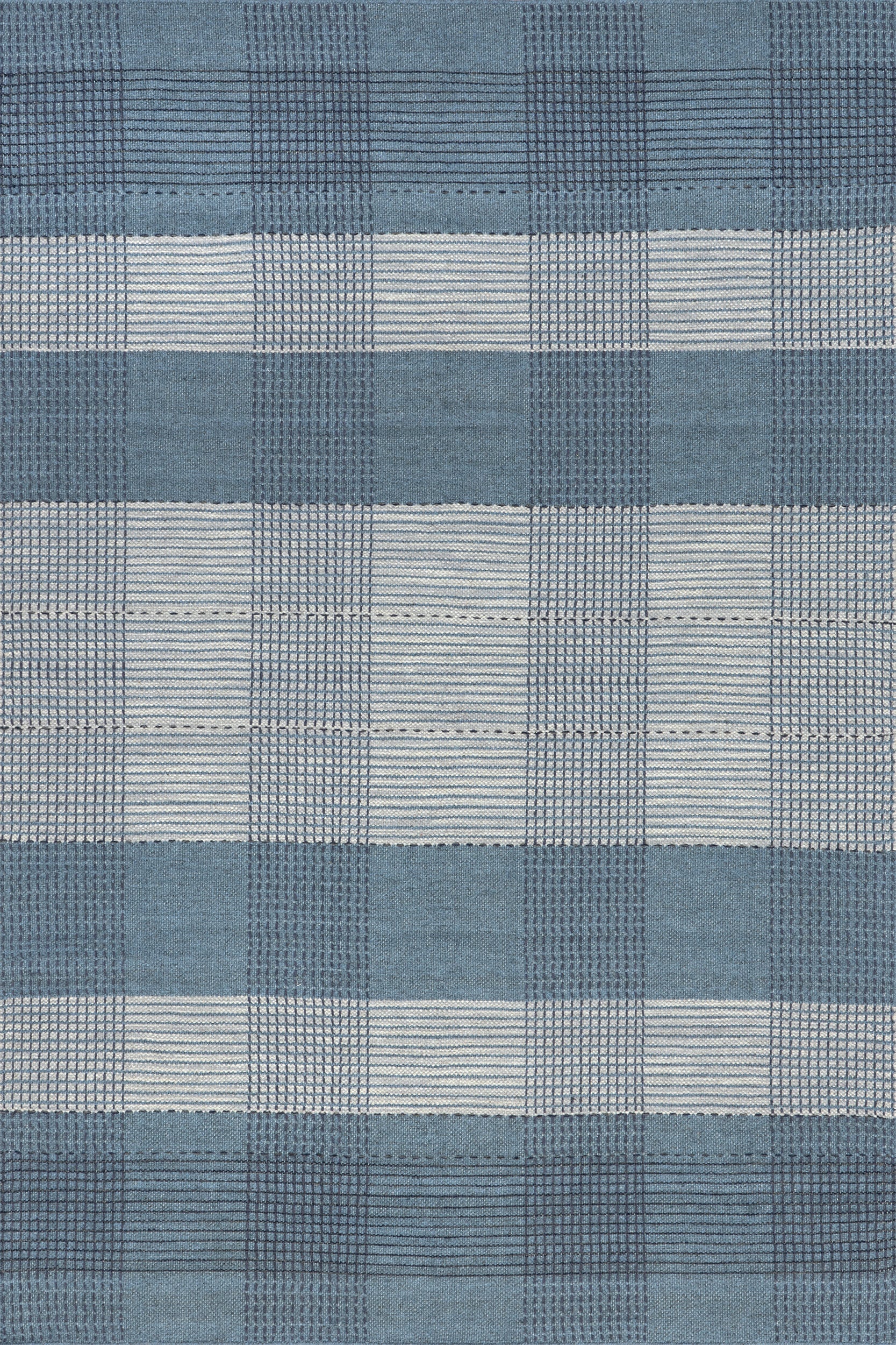Oregon Plaid Wool Rug | Blue