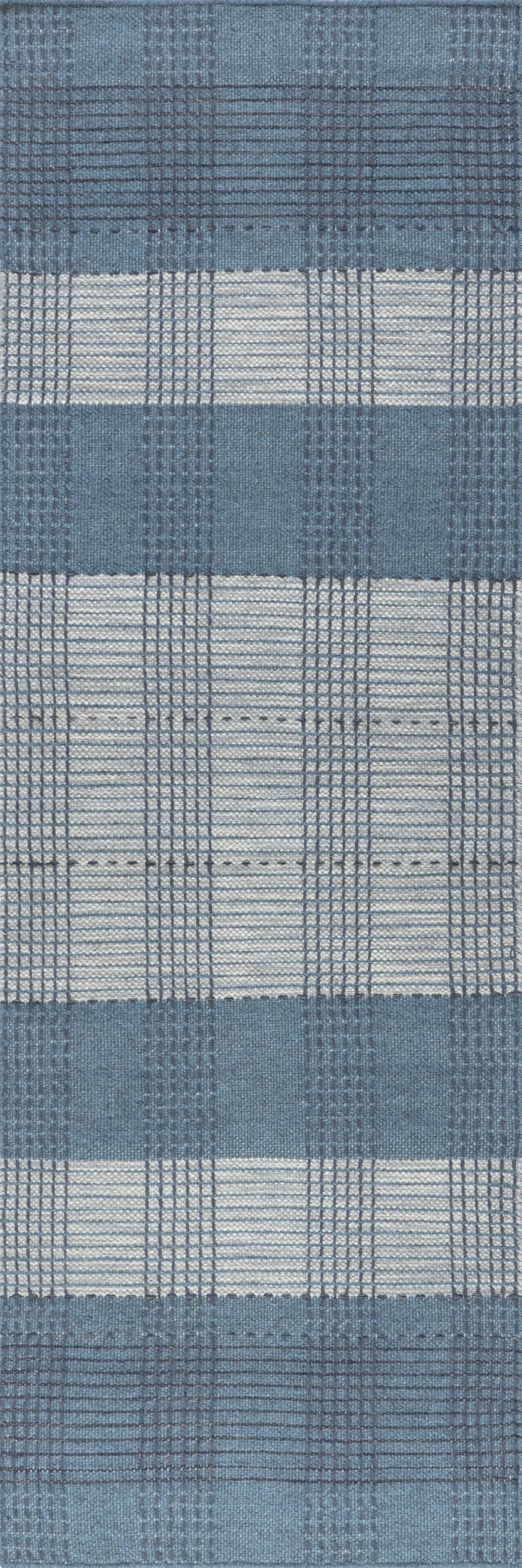 Oregon Plaid Wool Rug | Blue