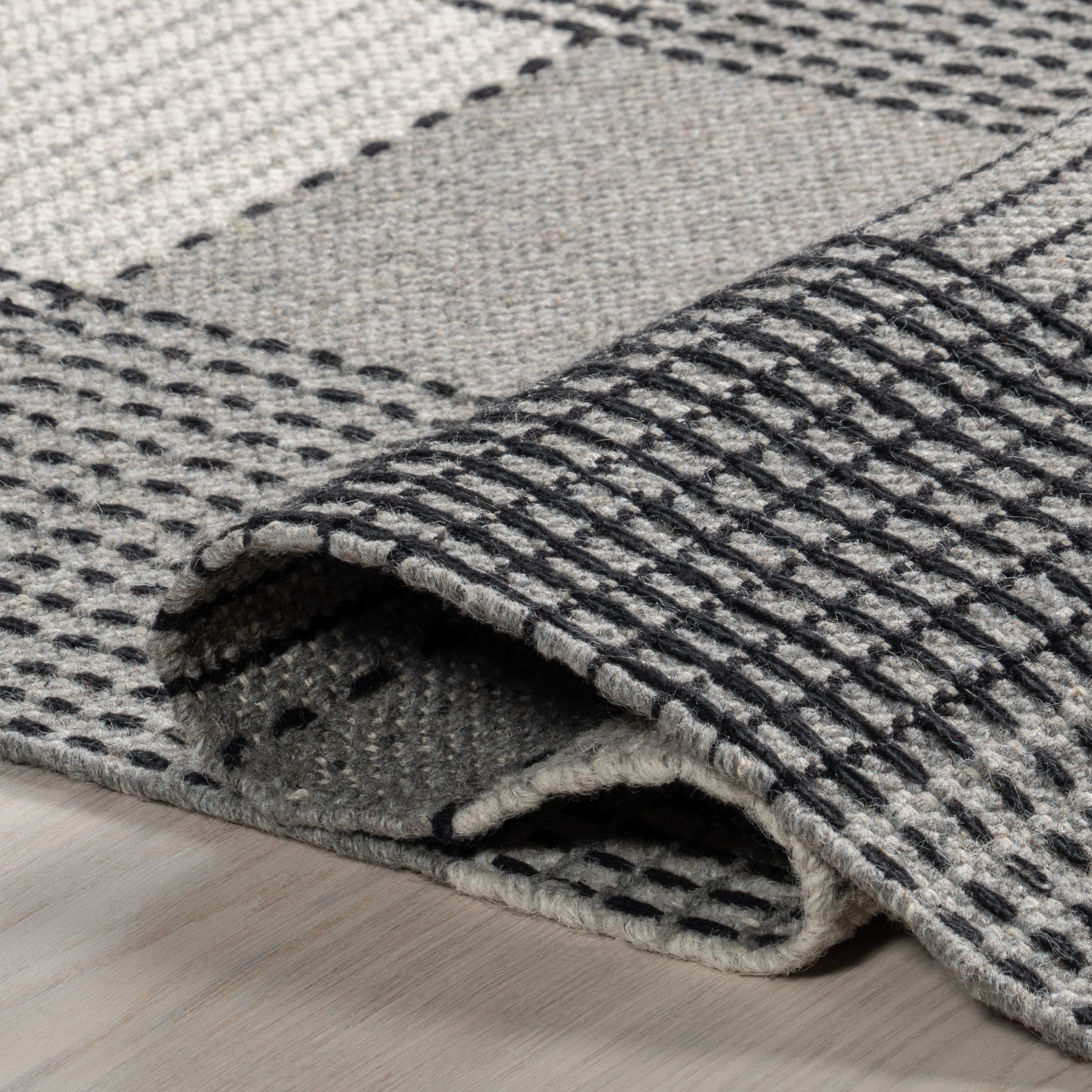 Oregon Plaid Wool Rug | Grey - Image 6