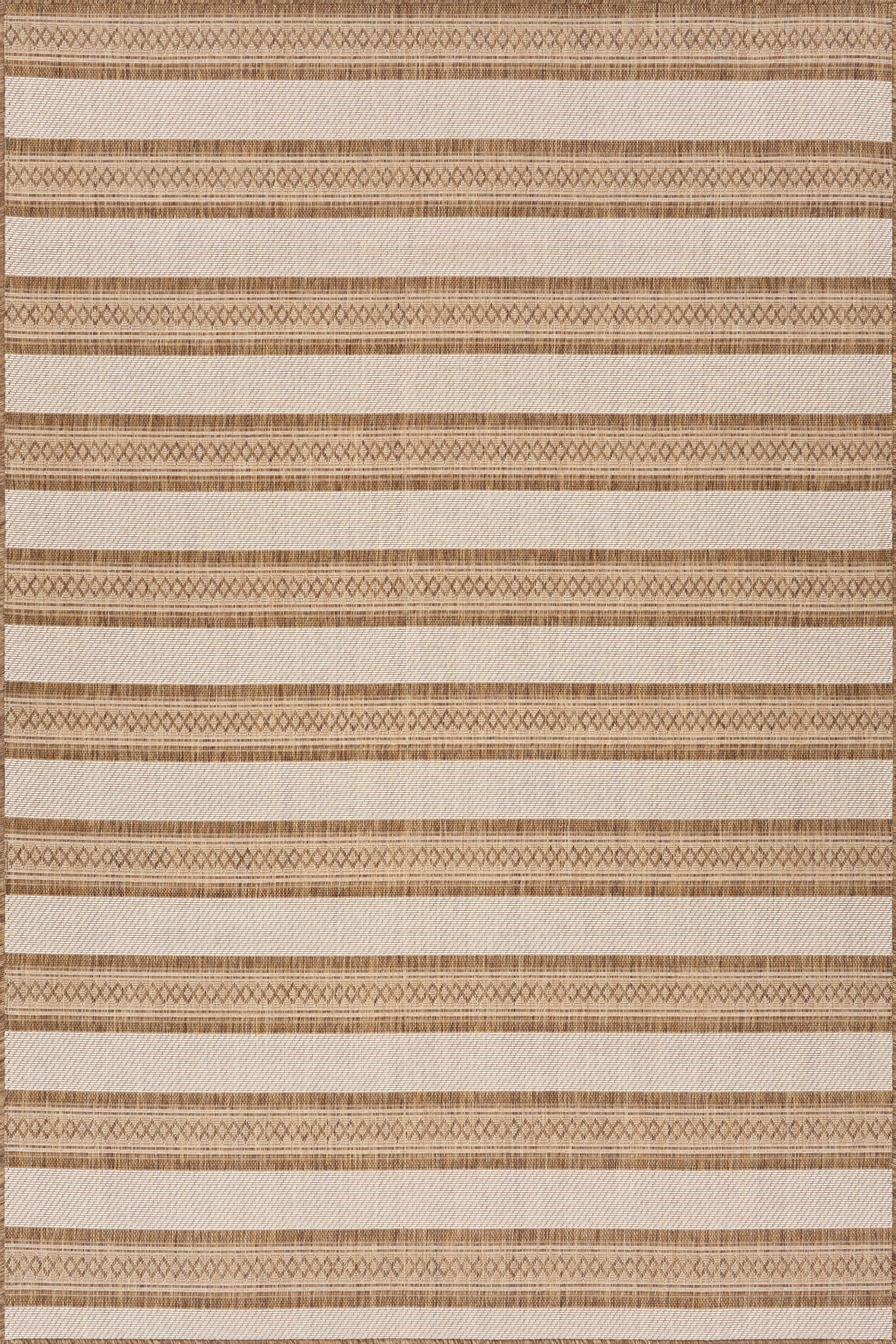 Oristela Modern Abstract Indoor/Outdoor Rug | Brown
