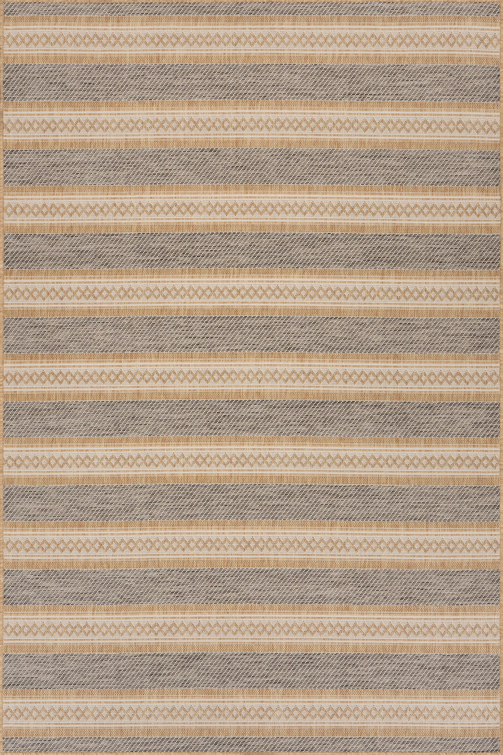 Oristela Modern Abstract Indoor/Outdoor Rug | Grey