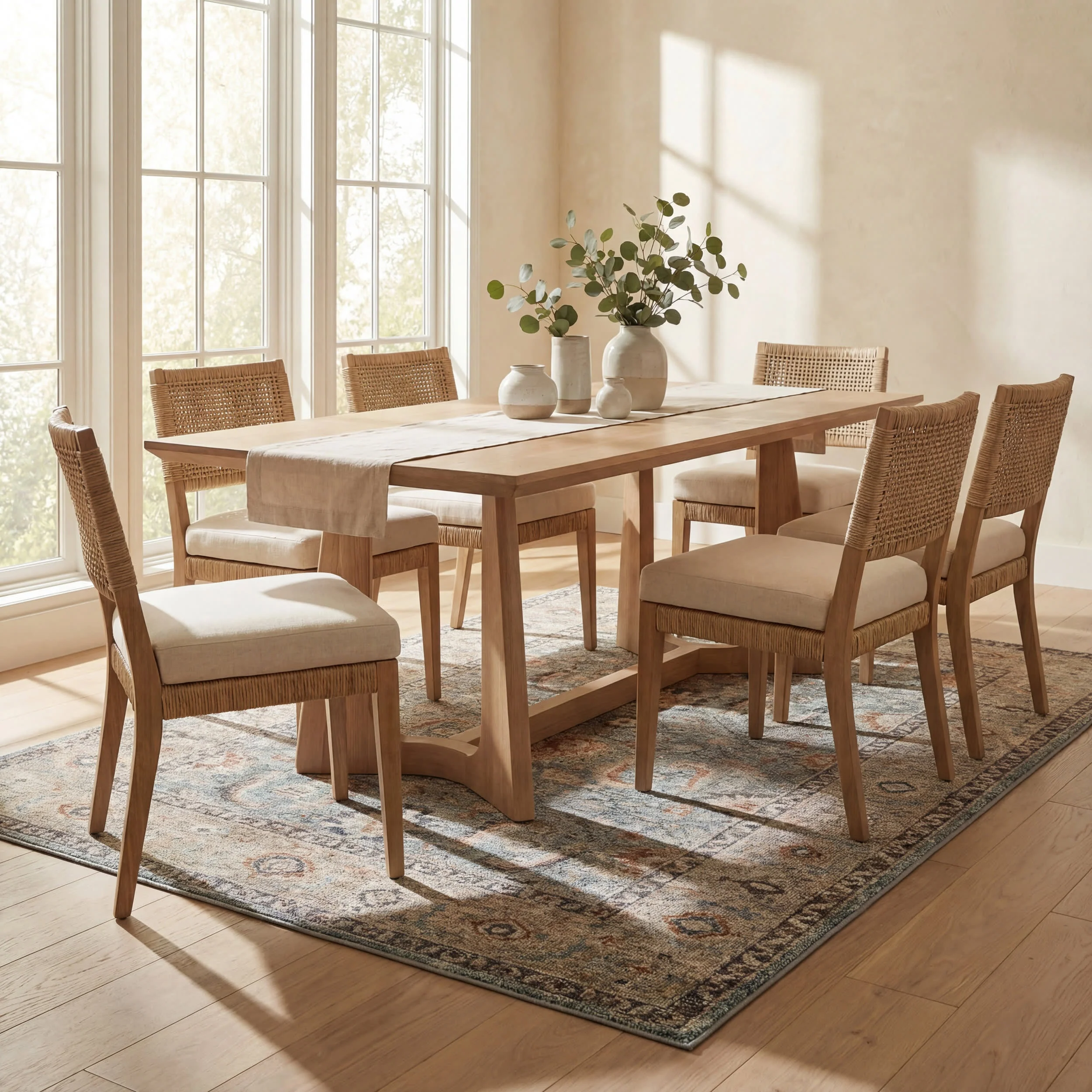 Orlind Traditional Bordered Washable Rug | Blue - Image 7