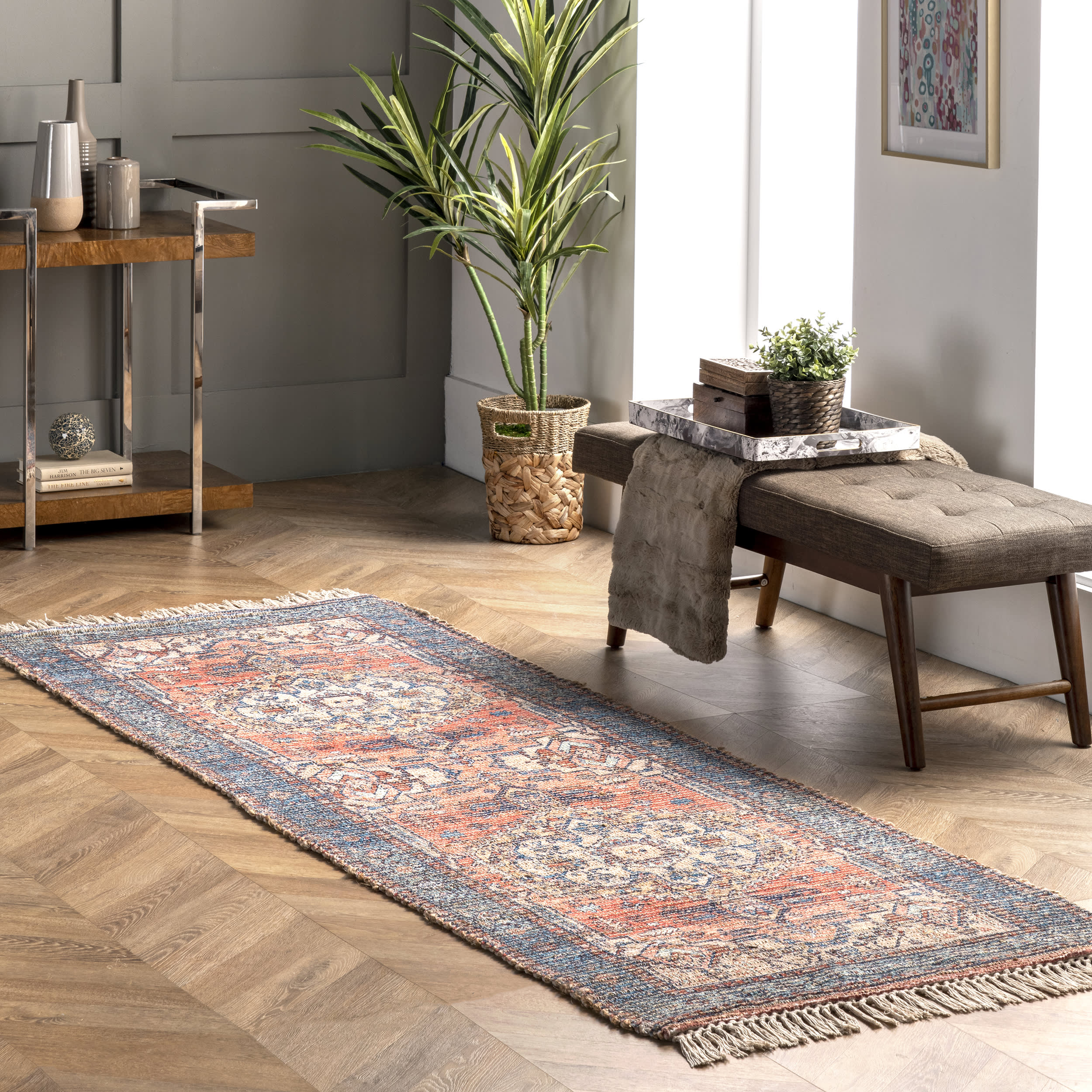 Ornate Medallion Tassel Rug | Multicolor - Image 2