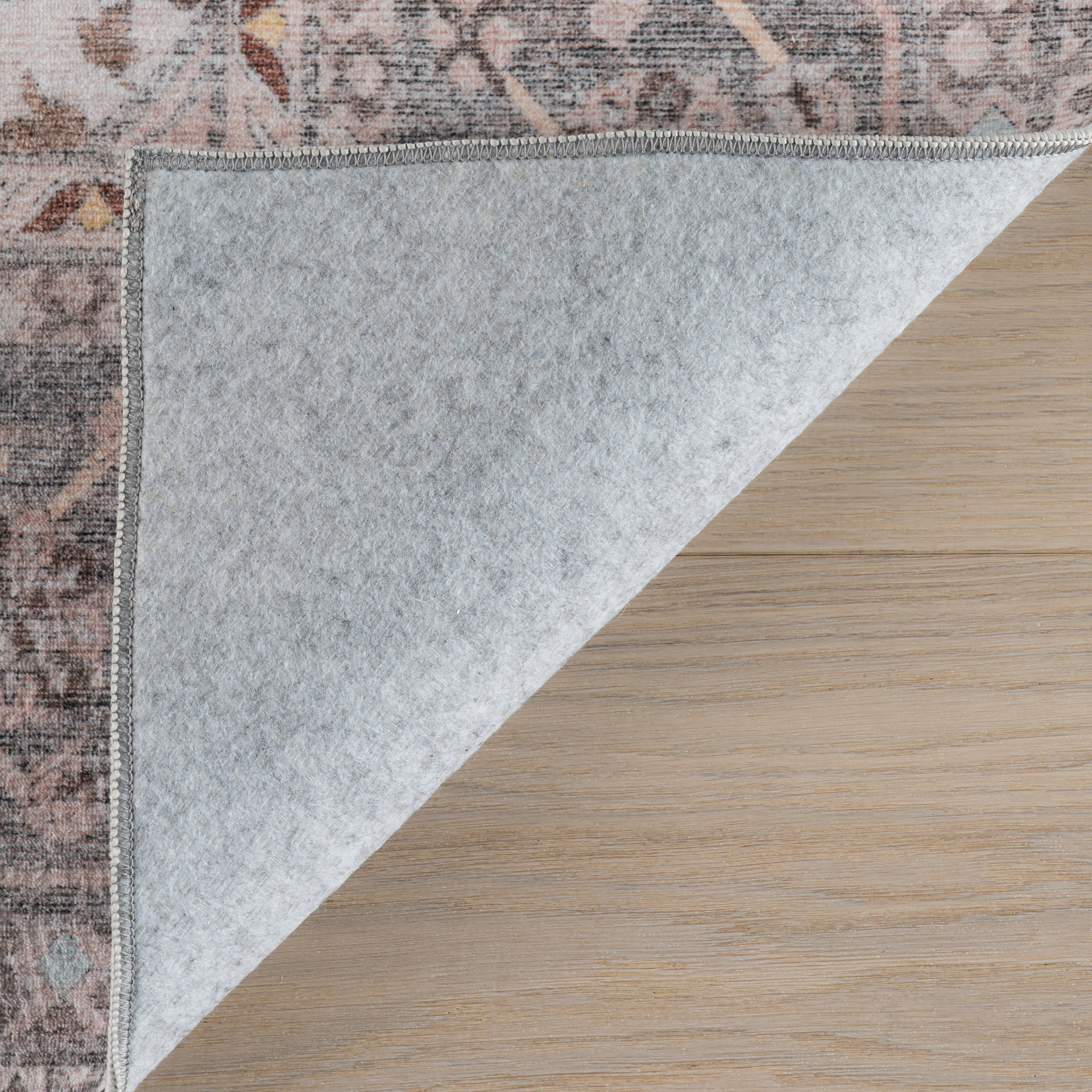 Oryl Medallion Traditional Washable Rug | Grey - Image 6