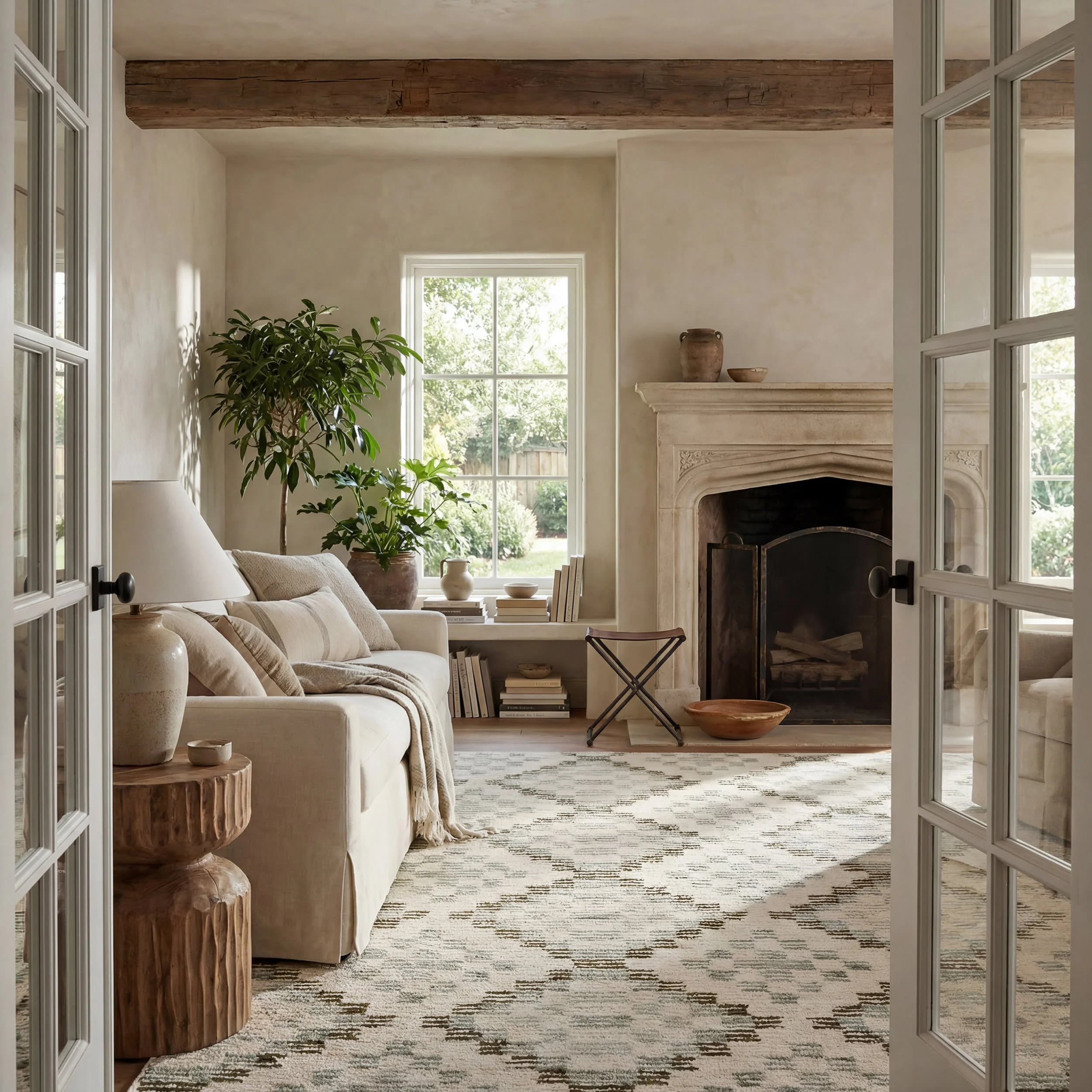 Orzalla Southwestern Diamond Washable Rug | Green - Image 2