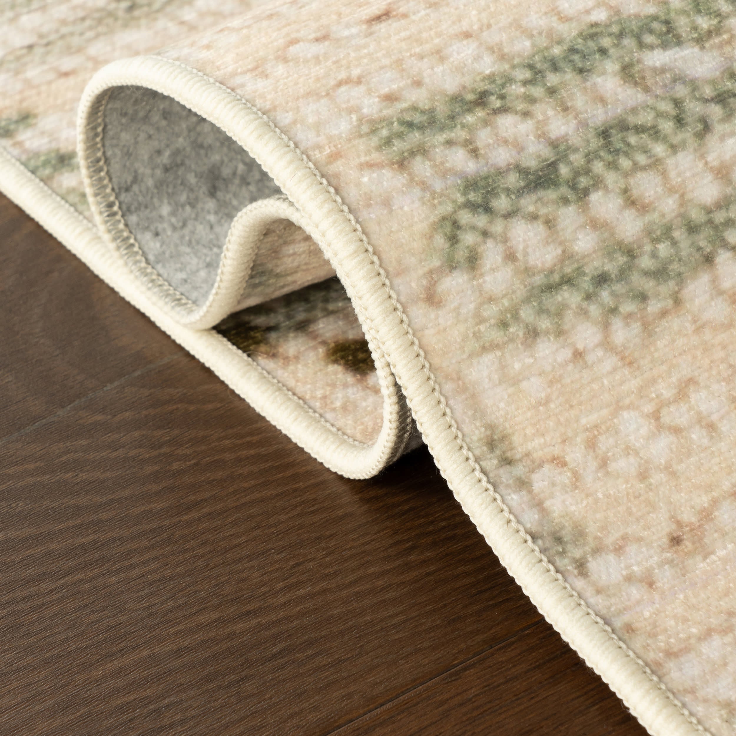 Orzalla Southwestern Diamond Washable Rug | Green - Image 5