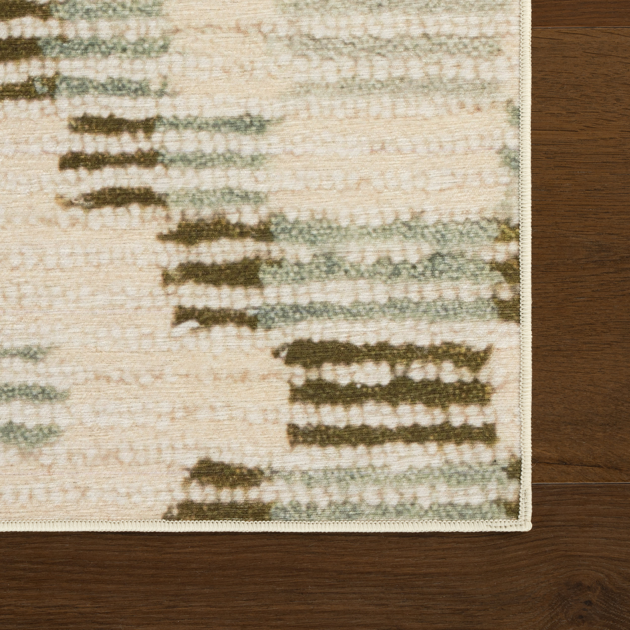 Orzalla Southwestern Diamond Washable Rug | Green - Image 8