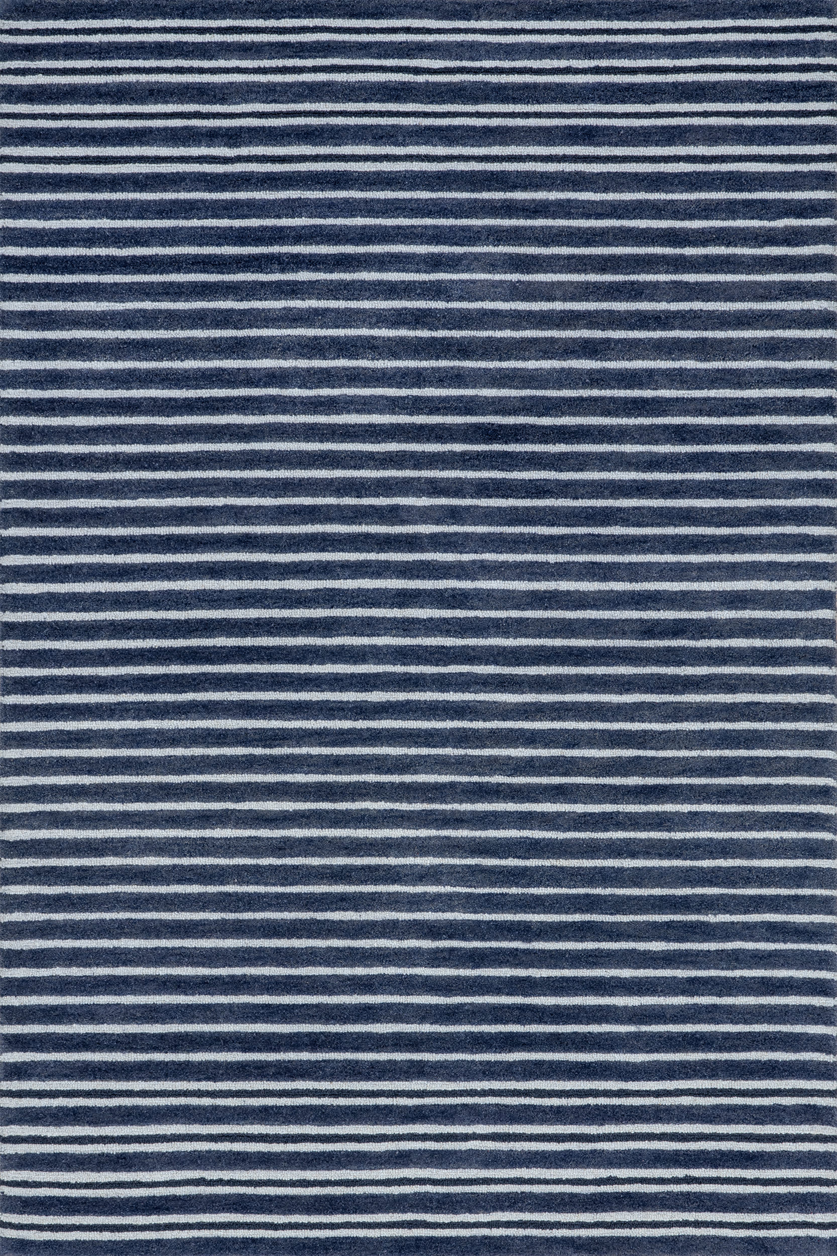 Pacific Striped Wool Rug | Blue