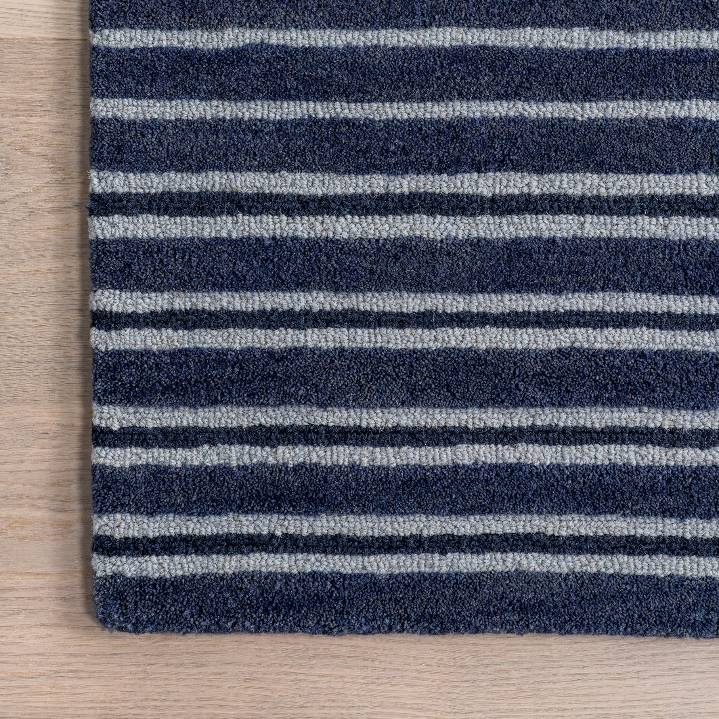 Pacific Striped Wool Rug | Blue - Image 3