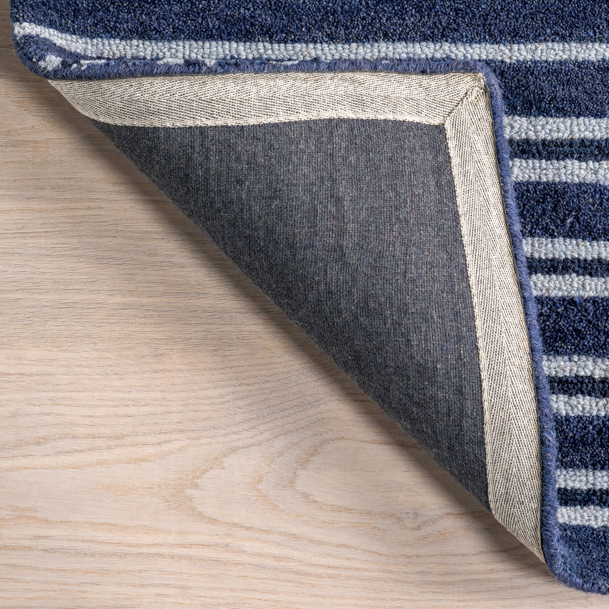 Pacific Striped Wool Rug | Blue - Image 5