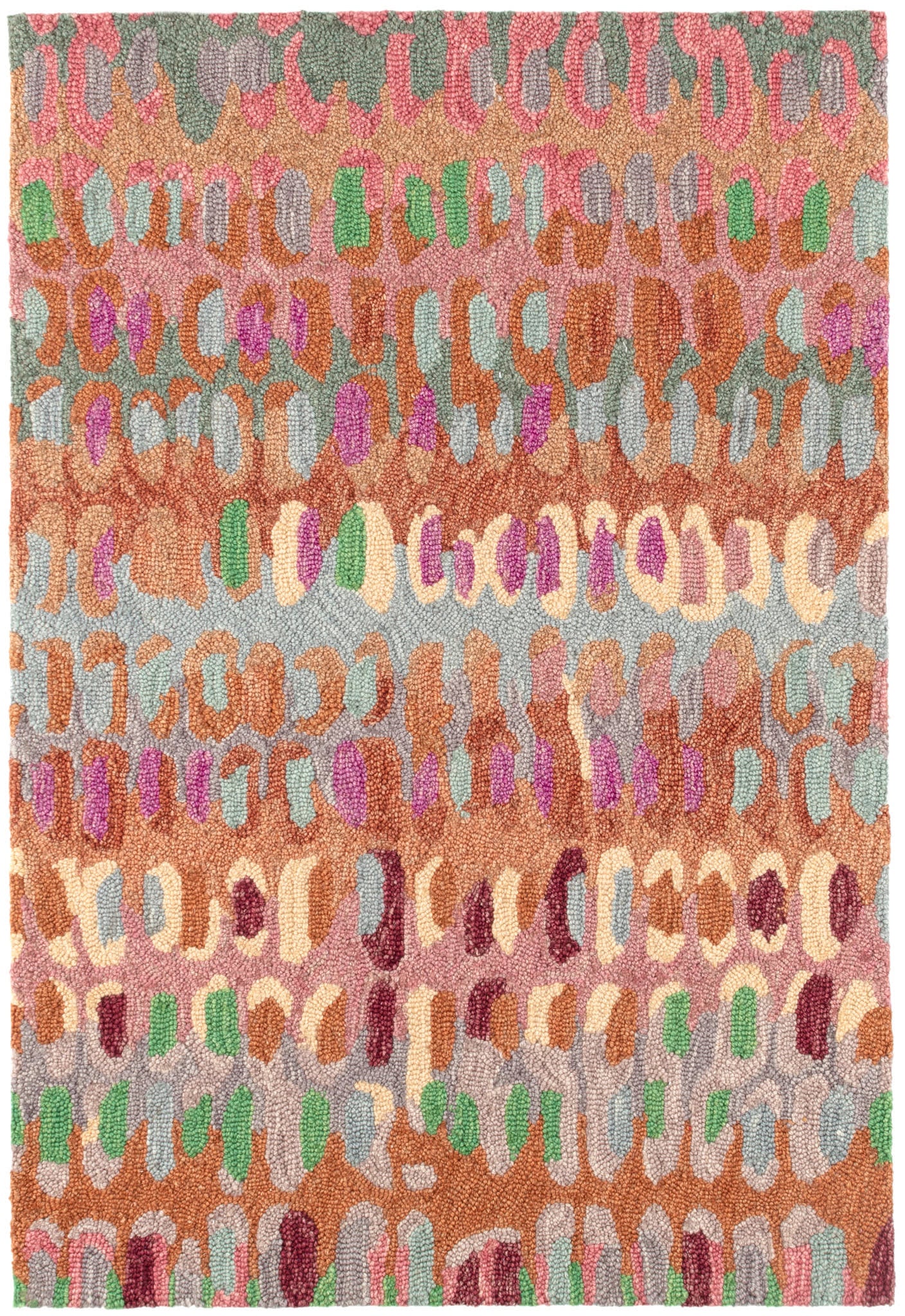 Paint Chip Hand Micro Hooked Wool Rug | Clay