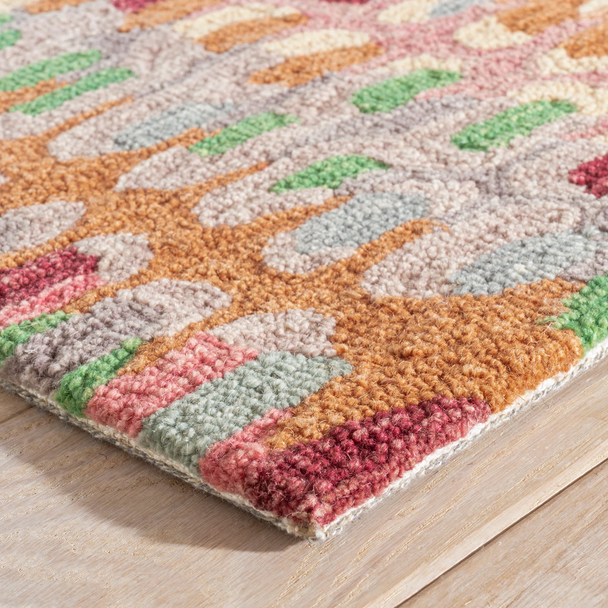 Paint Chip Hand Micro Hooked Wool Rug | Clay - Image 6