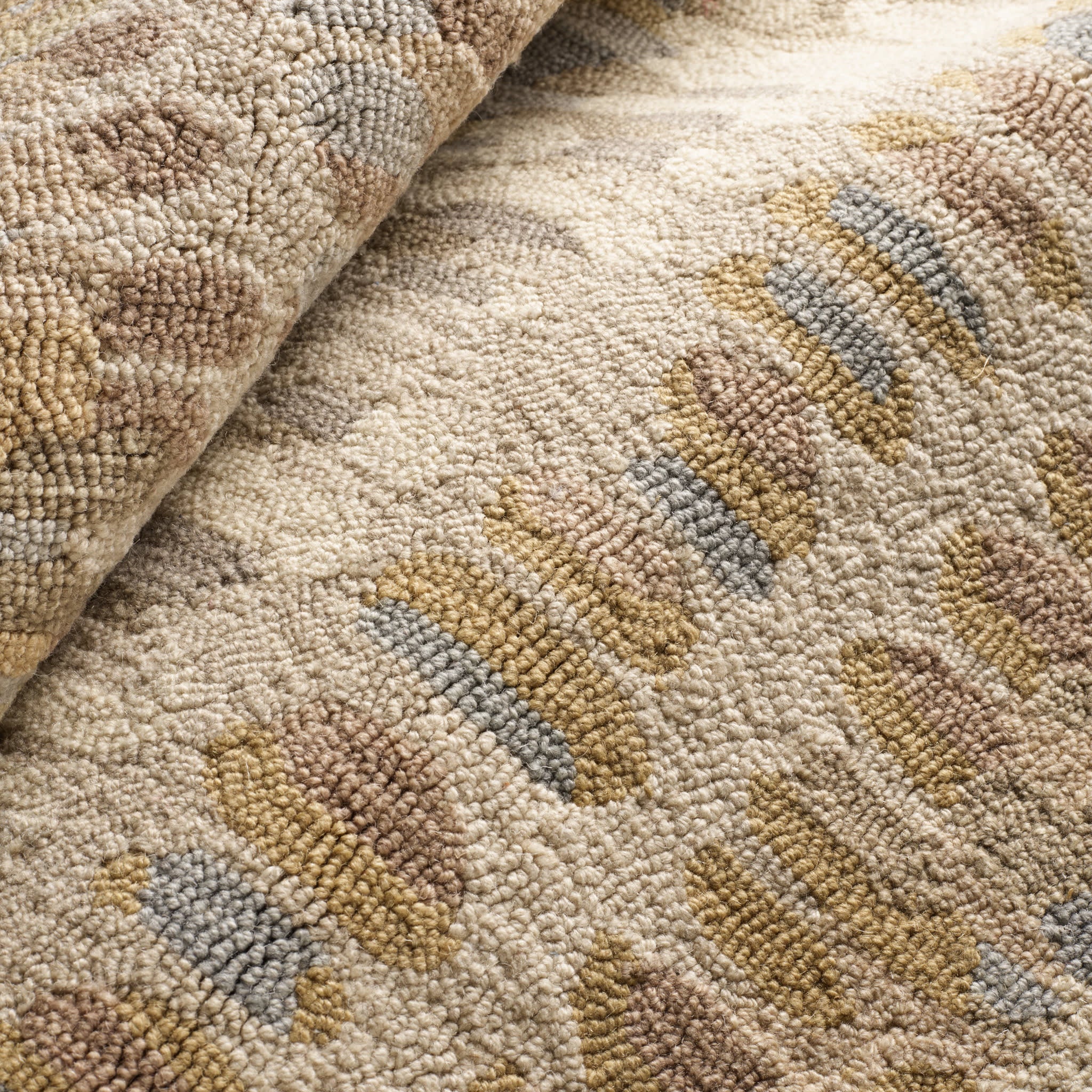 Paint Chip Hand Micro Hooked Wool Rug | Natural - Image 7