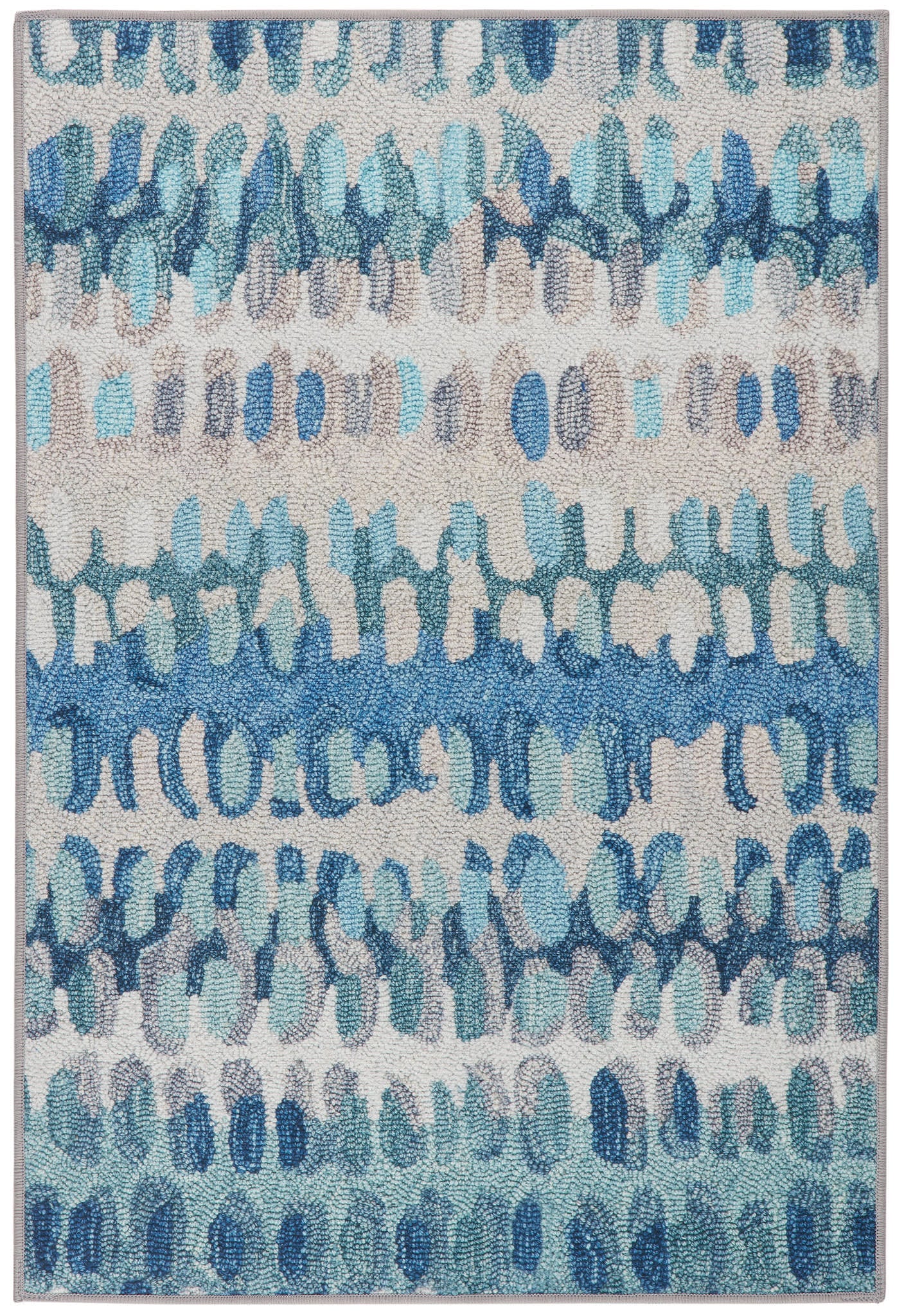 Paint Chip Machine Washable Rug | Blue
