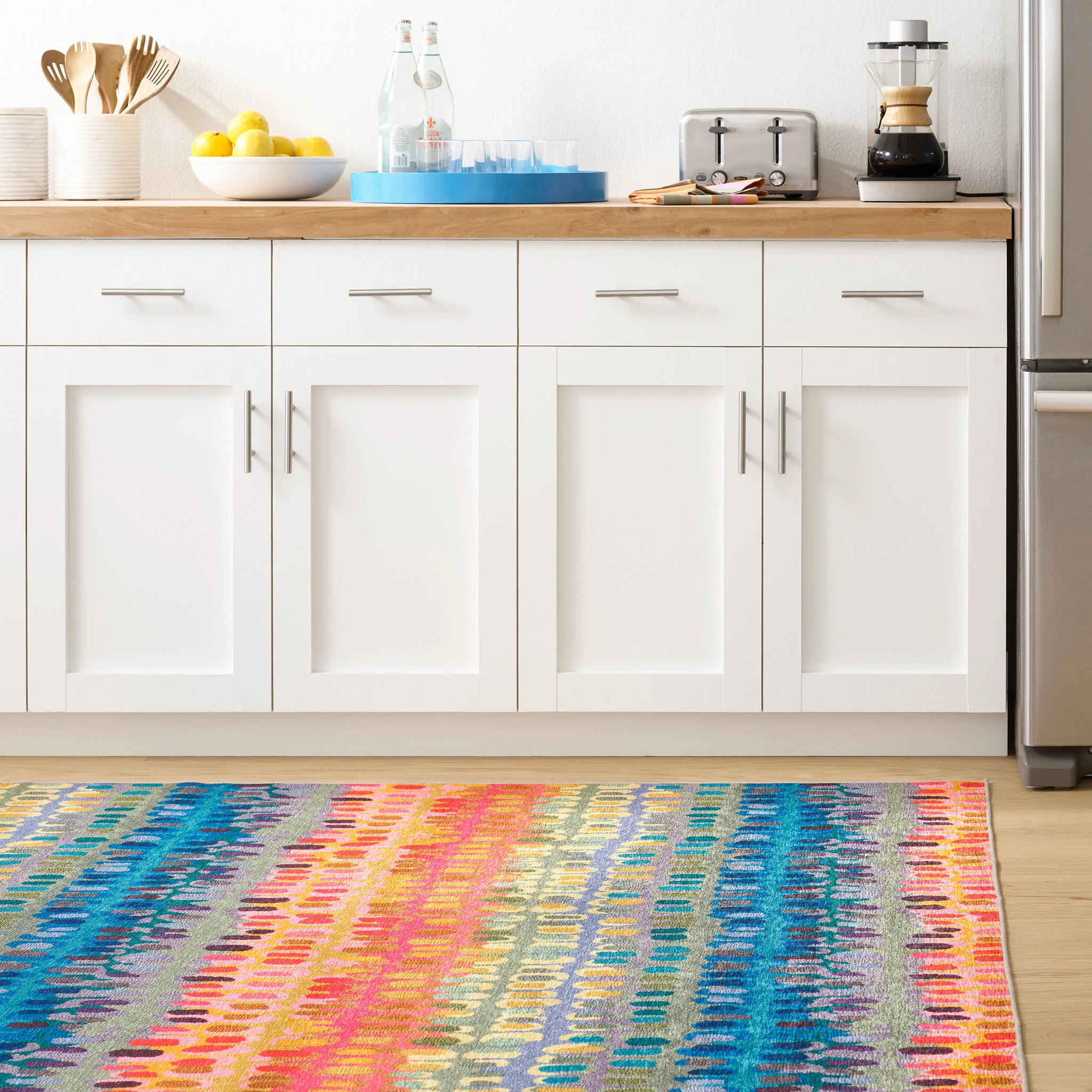 Paint Chip Machine Washable Rug | Multi - Image 2