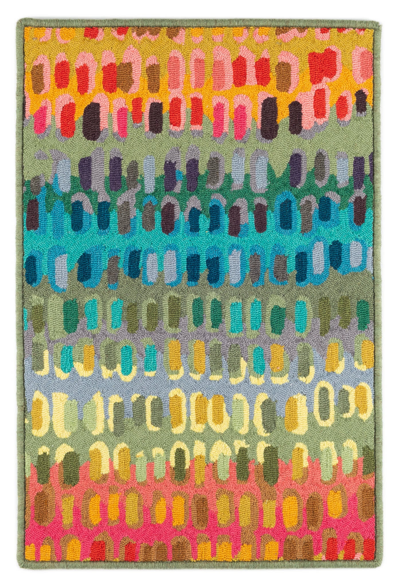 Paint Chip Hand Micro Hooked Wool Custom Rug | Multi
