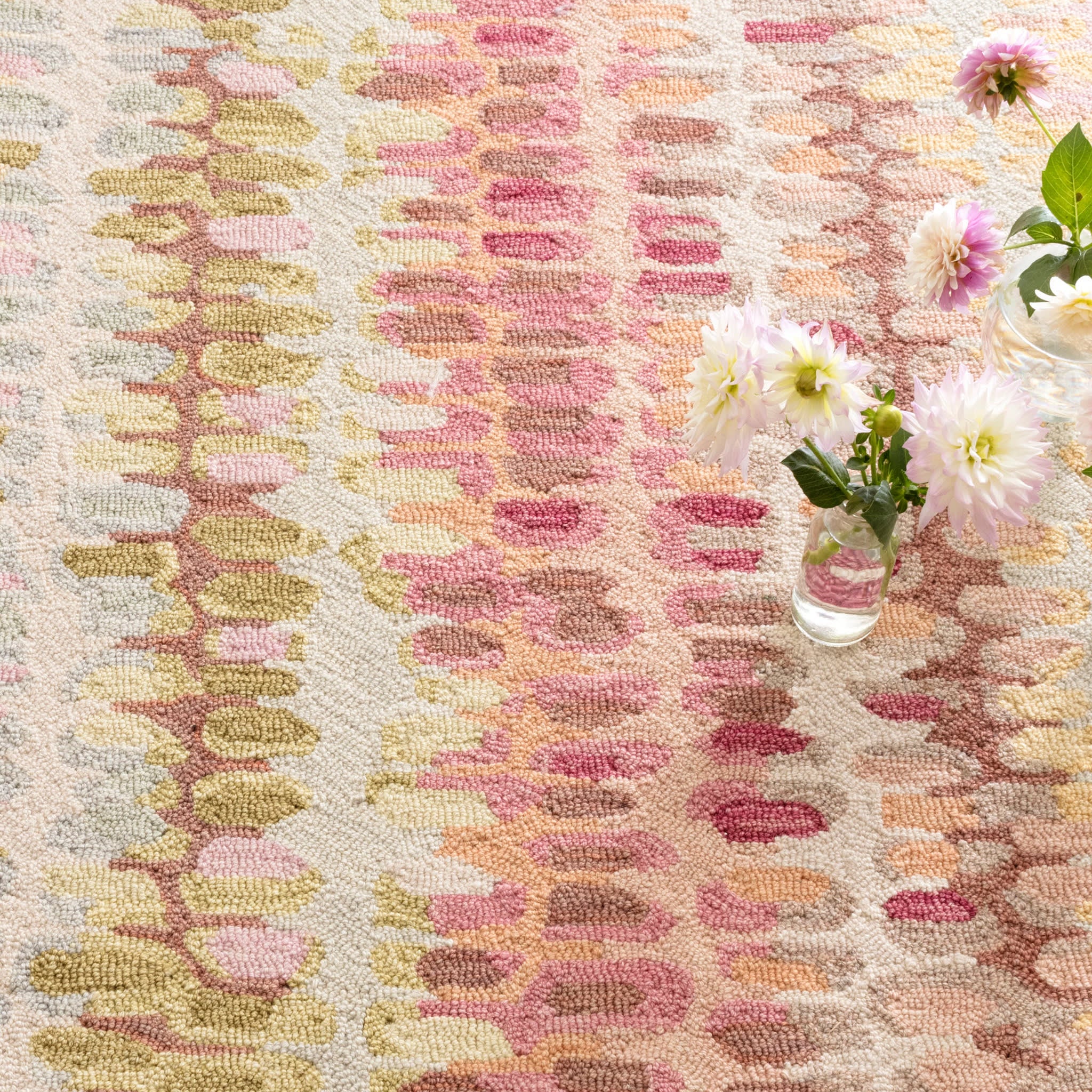 Paint Chip Hand Micro Hooked Wool Rug | Pastel - Image 3