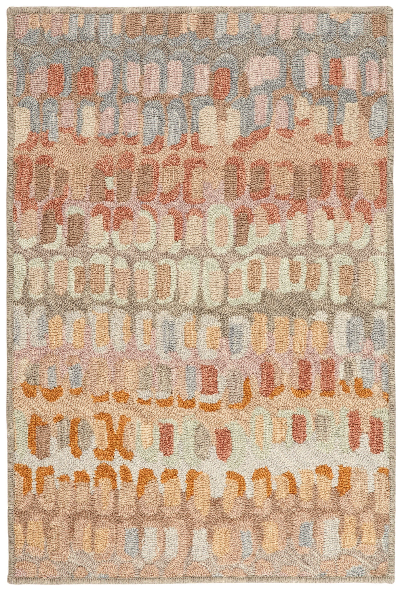 Paint Chip Hand Micro Hooked Wool Custom Rug | Stone
