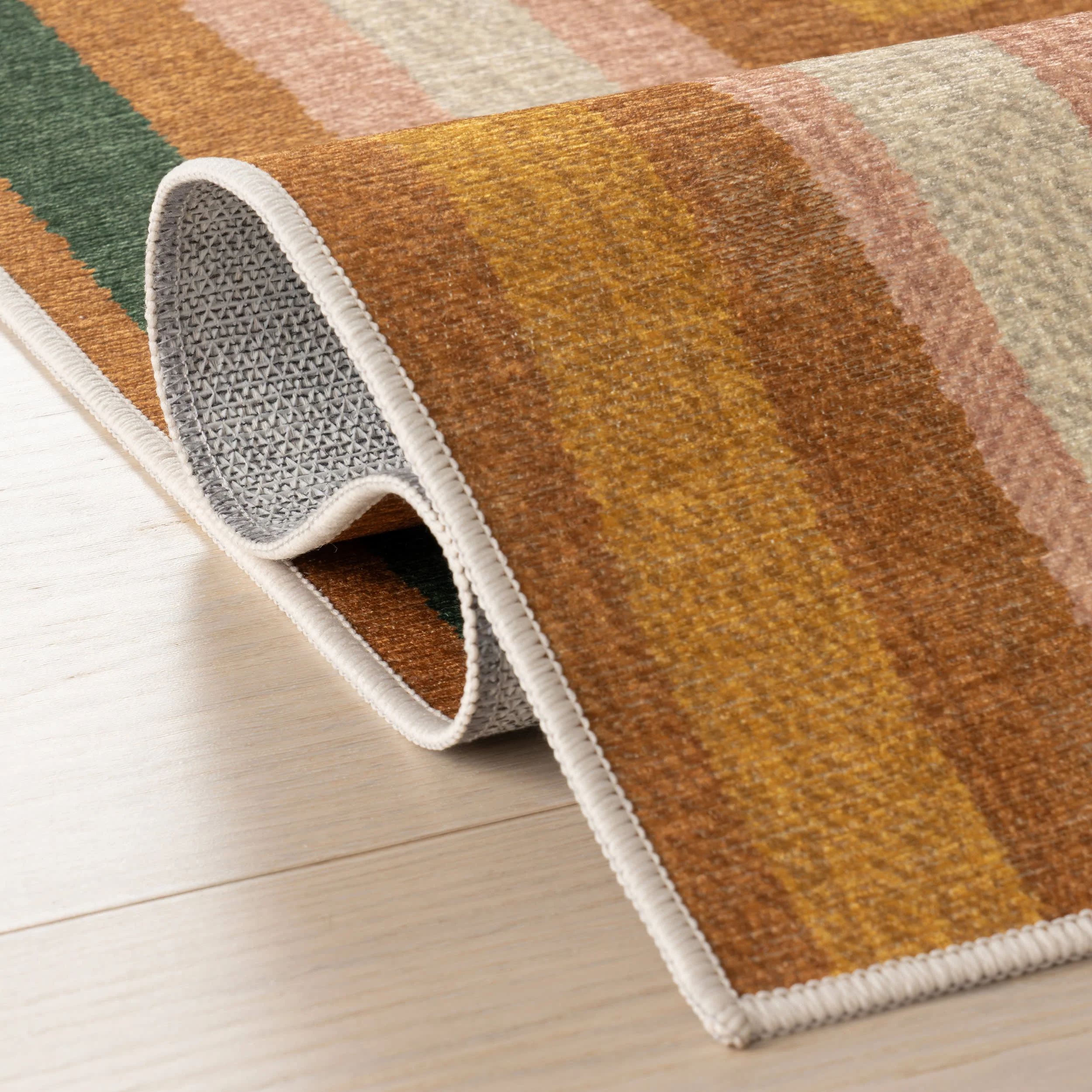 Painted Path Striped Washable Rug by Society6 | Multicolor - Image 10