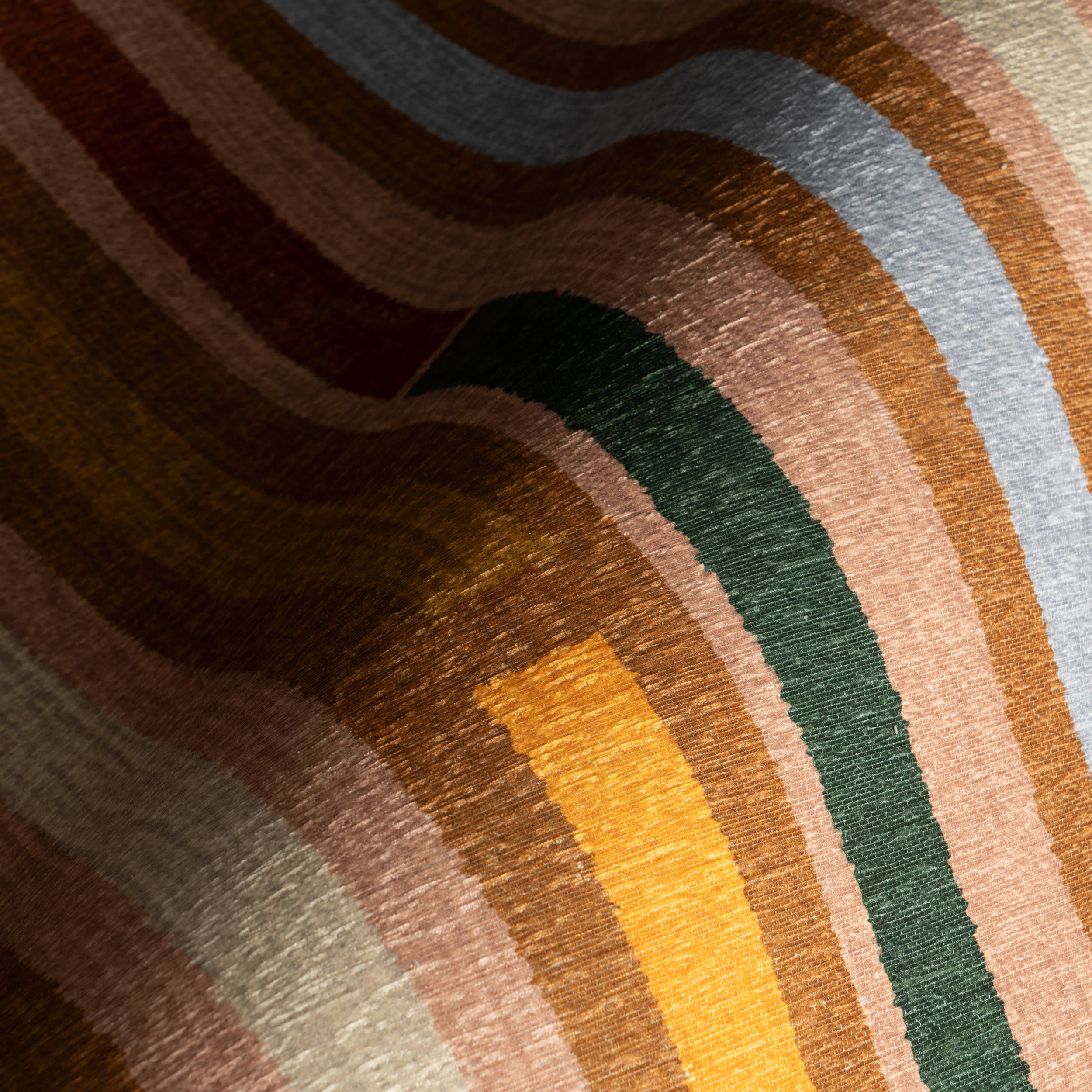 Painted Path Striped Washable Rug by Society6 | Multicolor - Image 3