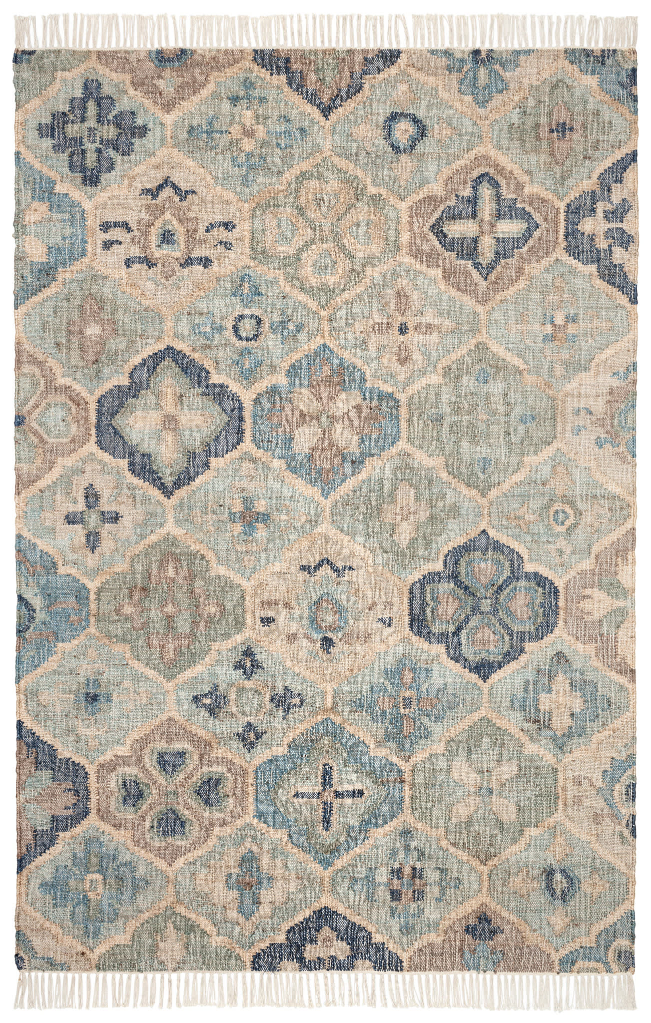 Pali Handwoven Jute Rug | Blue