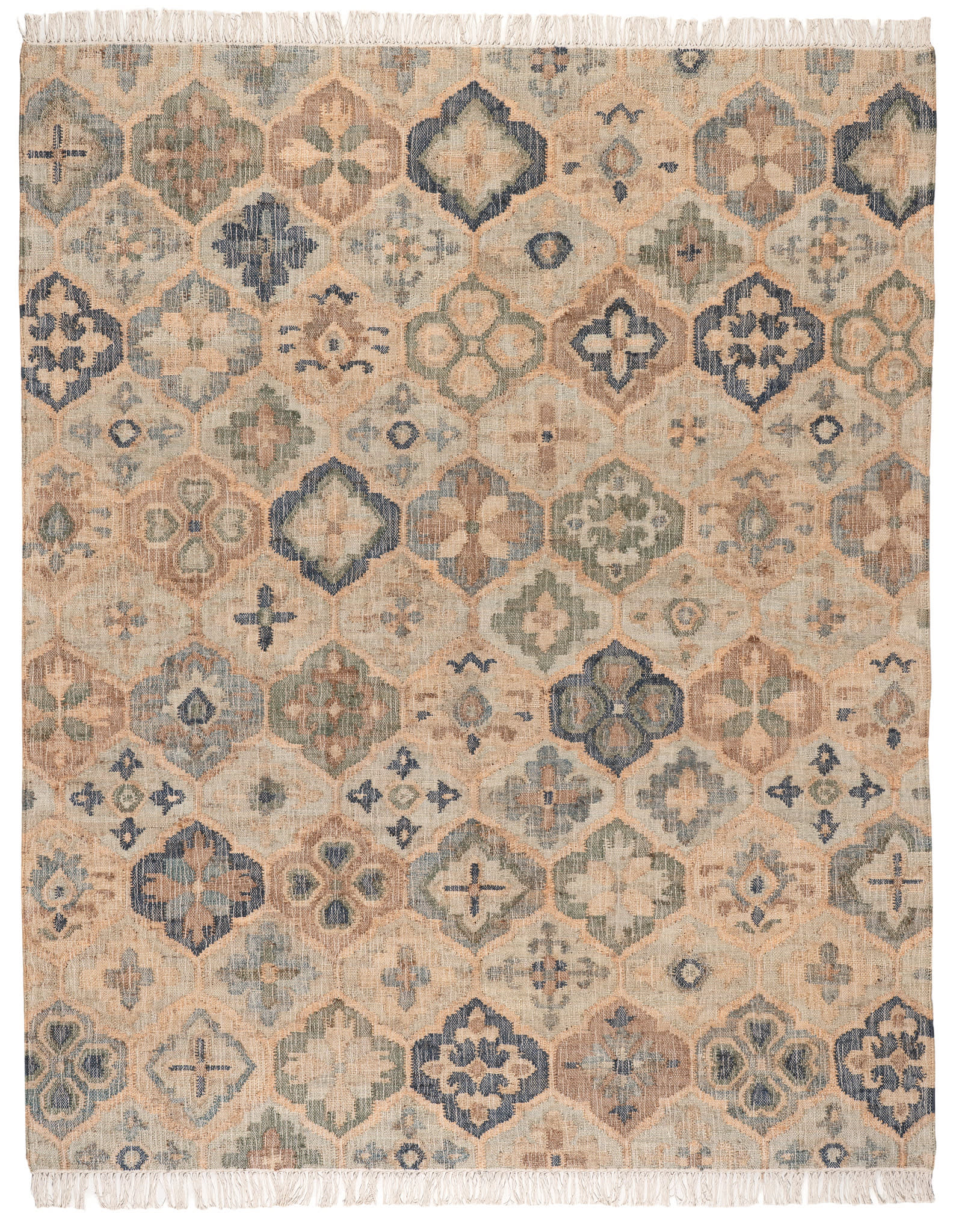 Pali Handwoven Jute Rug | Blue - Image 4