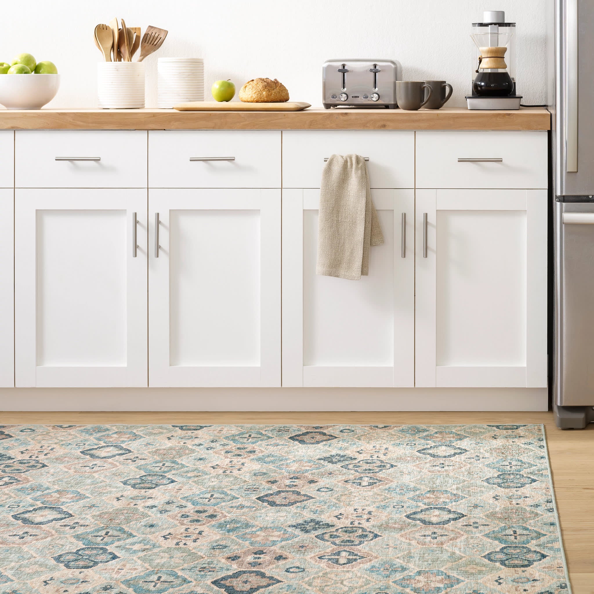 Pali Machine Washable Rug | Blue - Image 4
