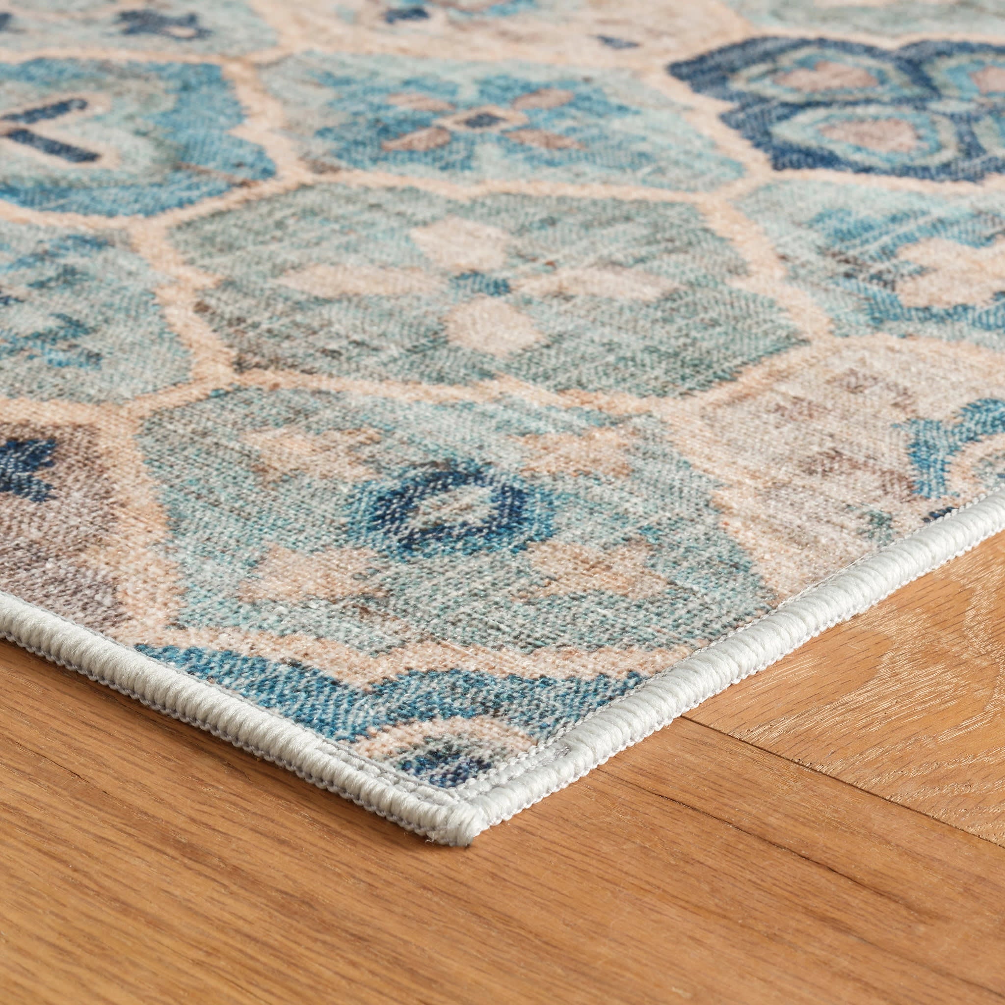 Pali Machine Washable Rug | Blue - Image 7