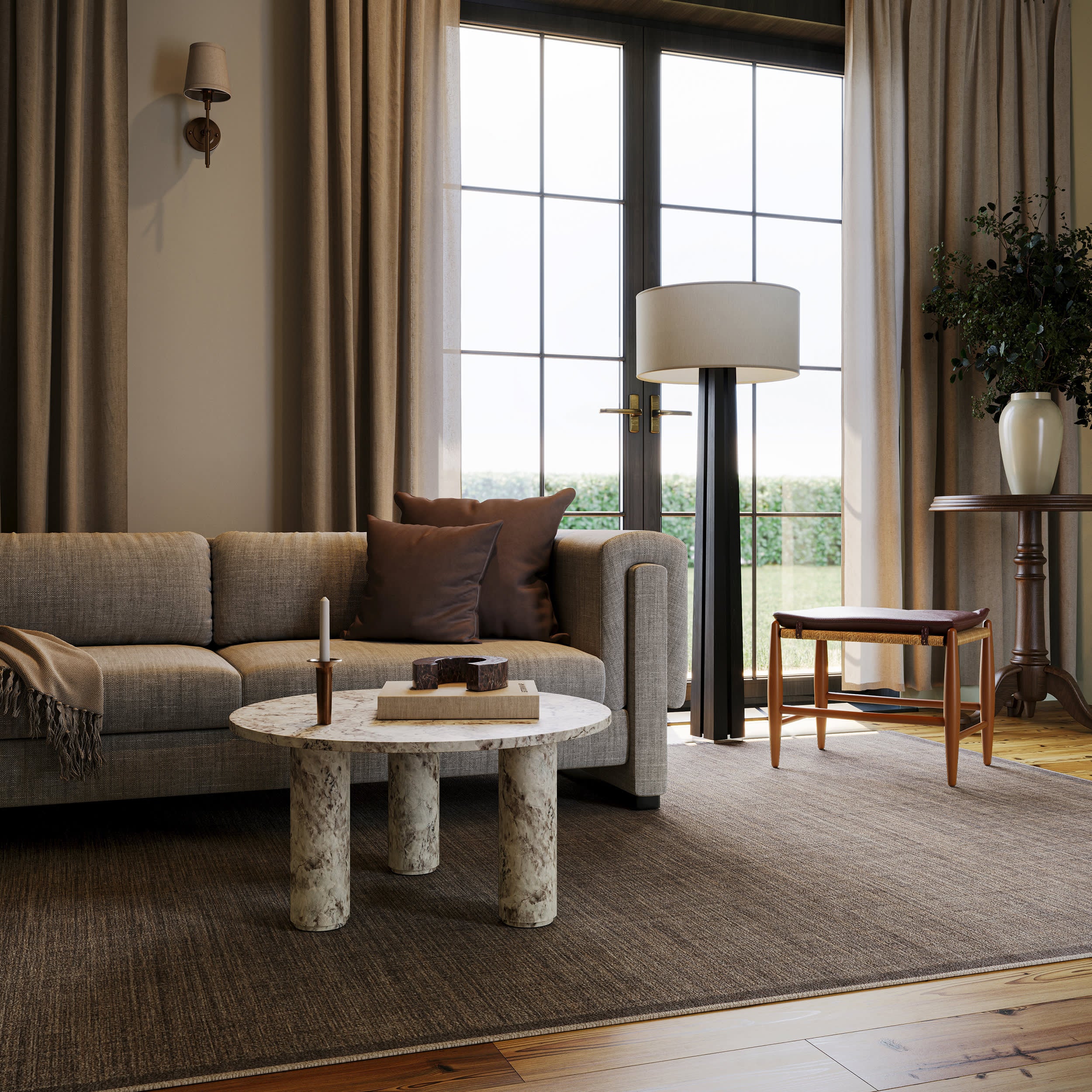 Palmer Solid Washable Rug by Nate Berkus | Burgundy - Image 7