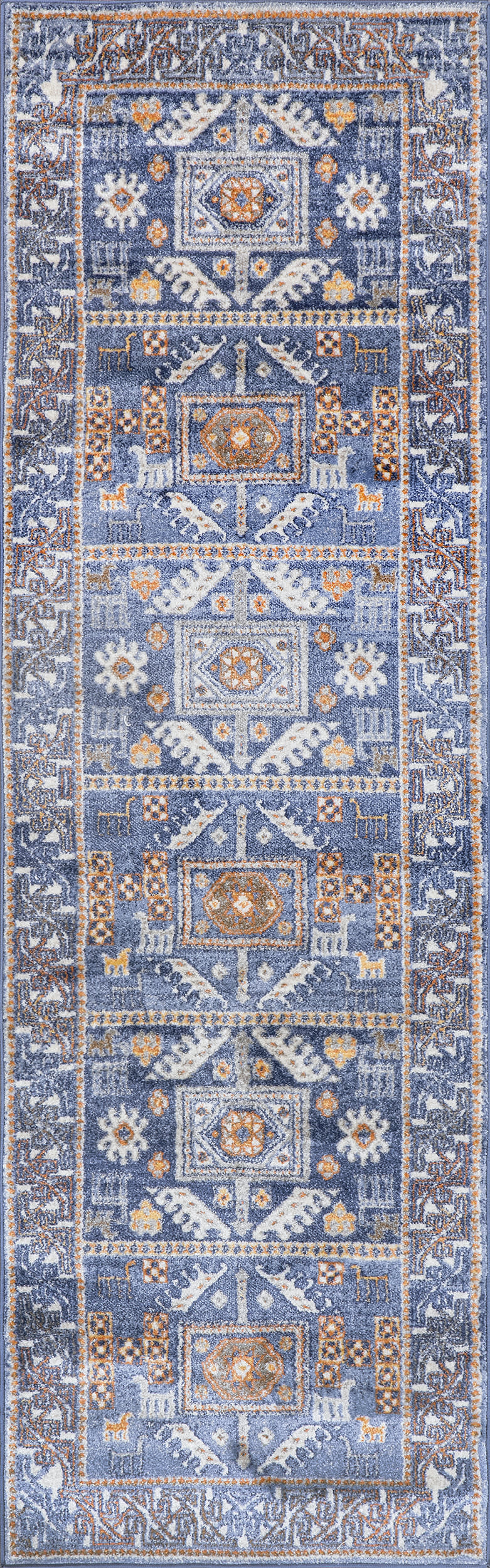 Paneled Geometric Rug | Blue
