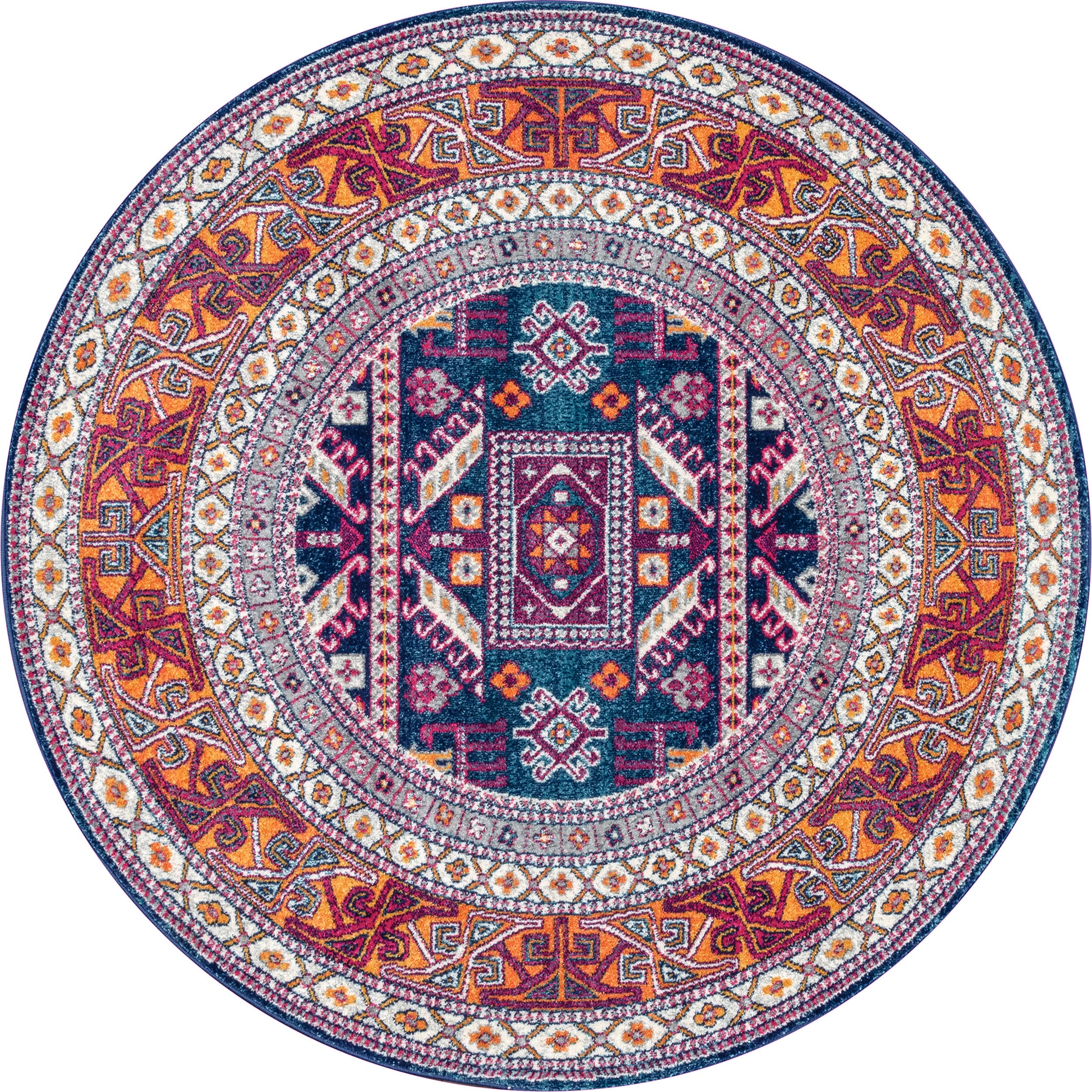 Paneled Geometric Rug | Navy