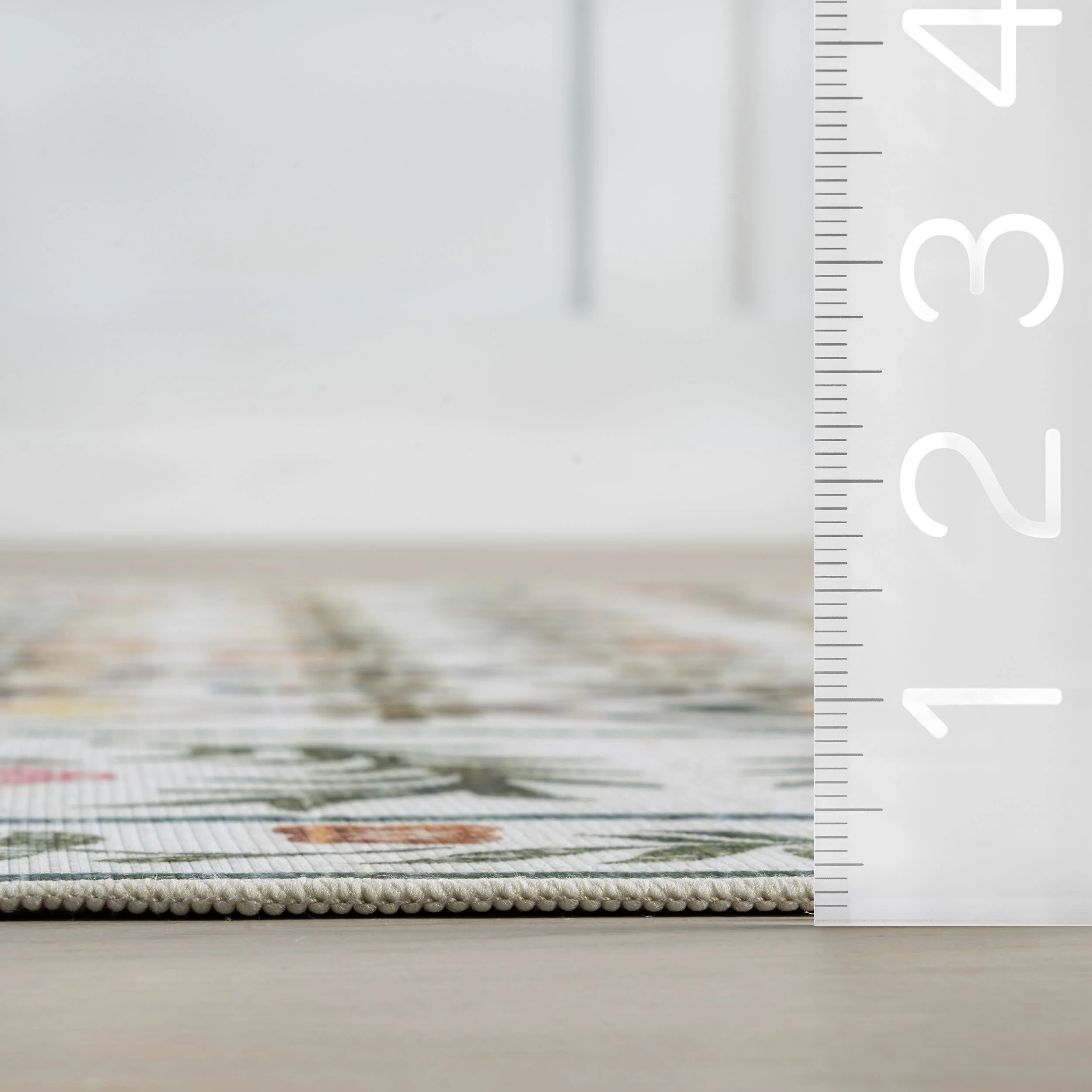Park Floral Washable Rug | Ivory - Image 6