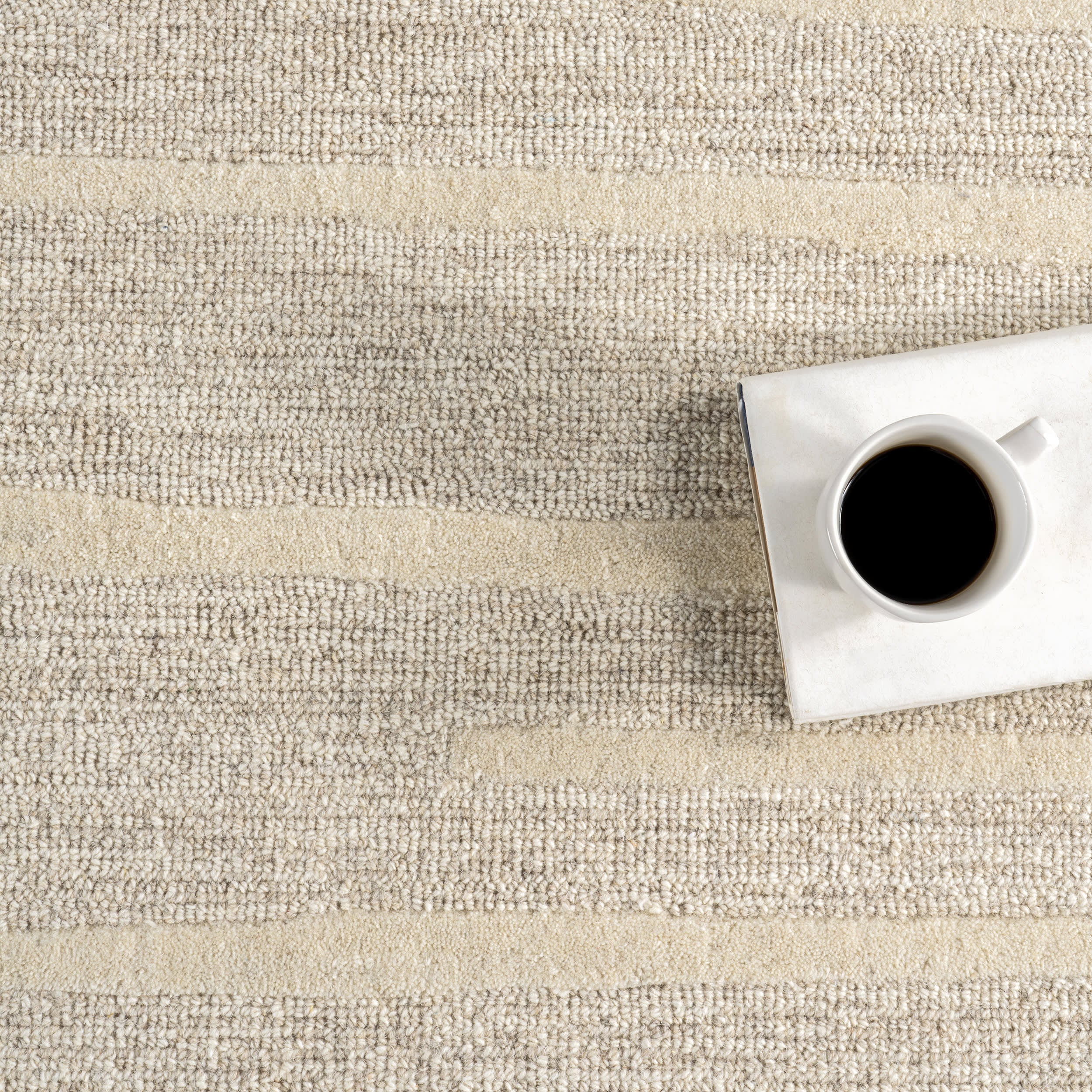 Parsa Striped Wool Rug | Beige - Image 7
