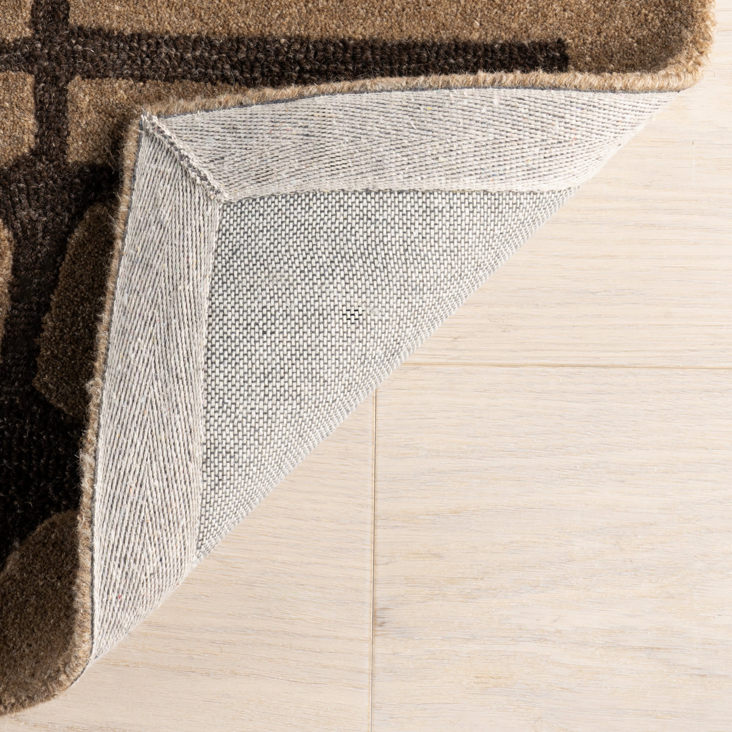 Parsa Striped Wool Rug | Brown - Image 6