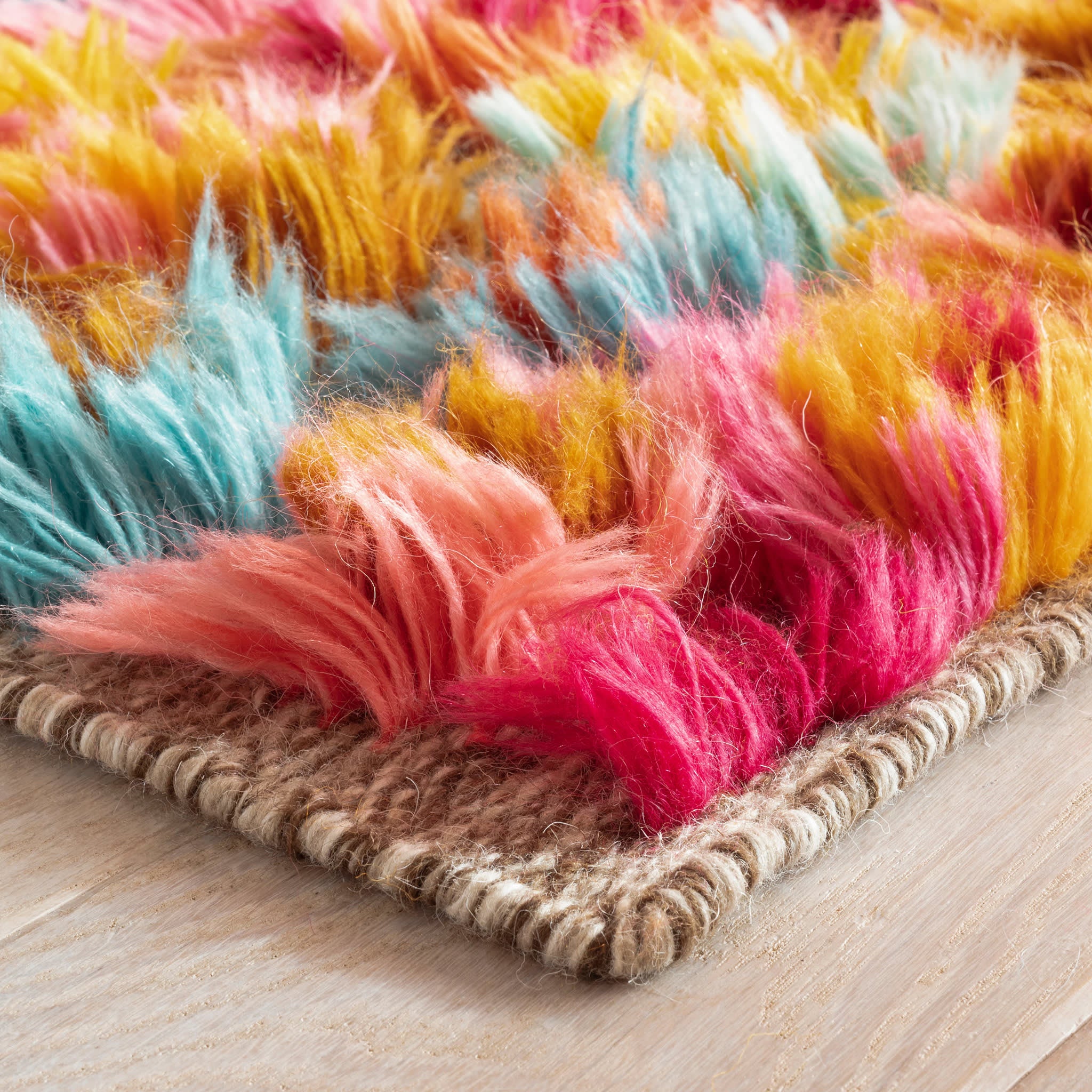 Party On Hand Knotted Wool Rug | Multi - Image 5