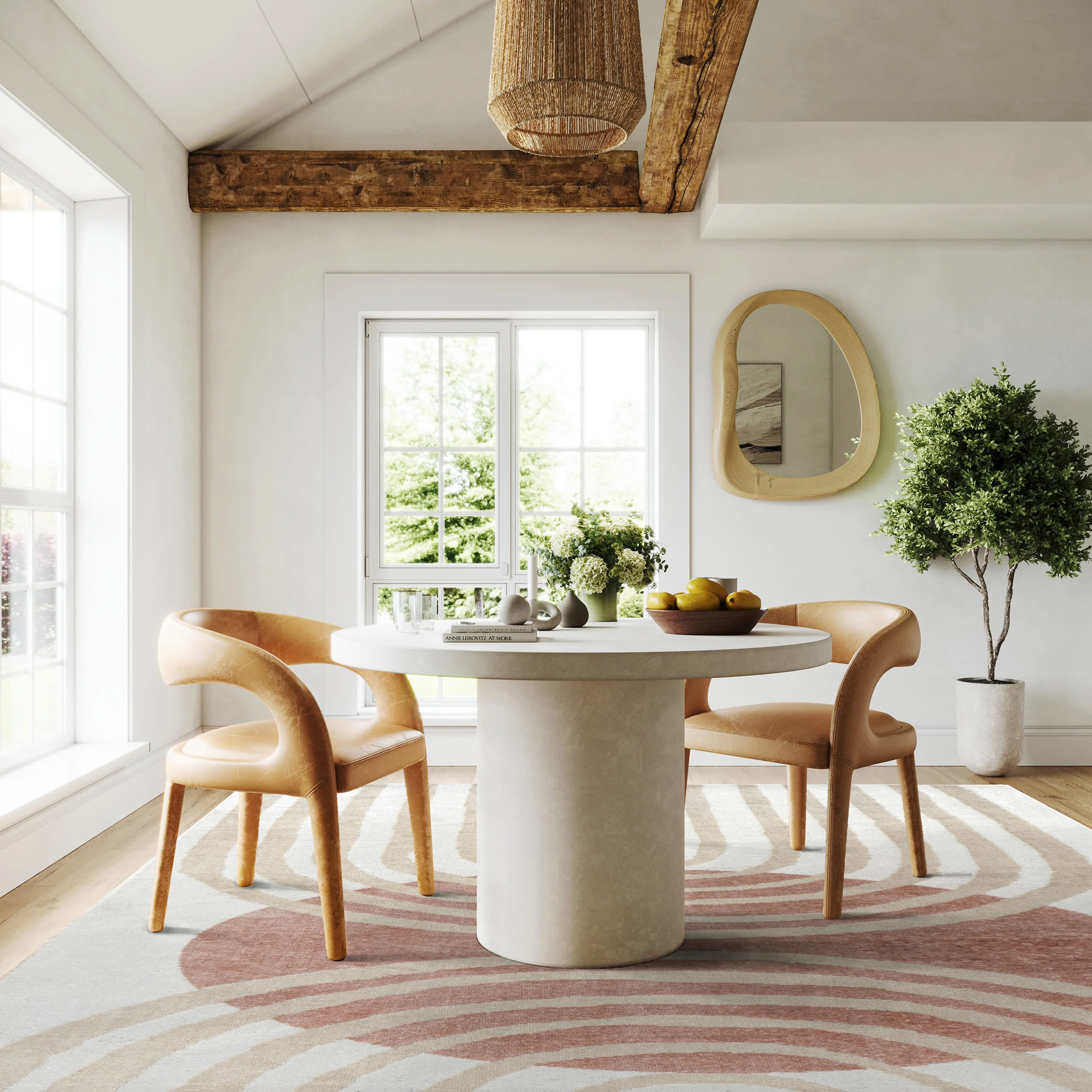 Pearl Contemporary Mars Rug | Blush - Image 2