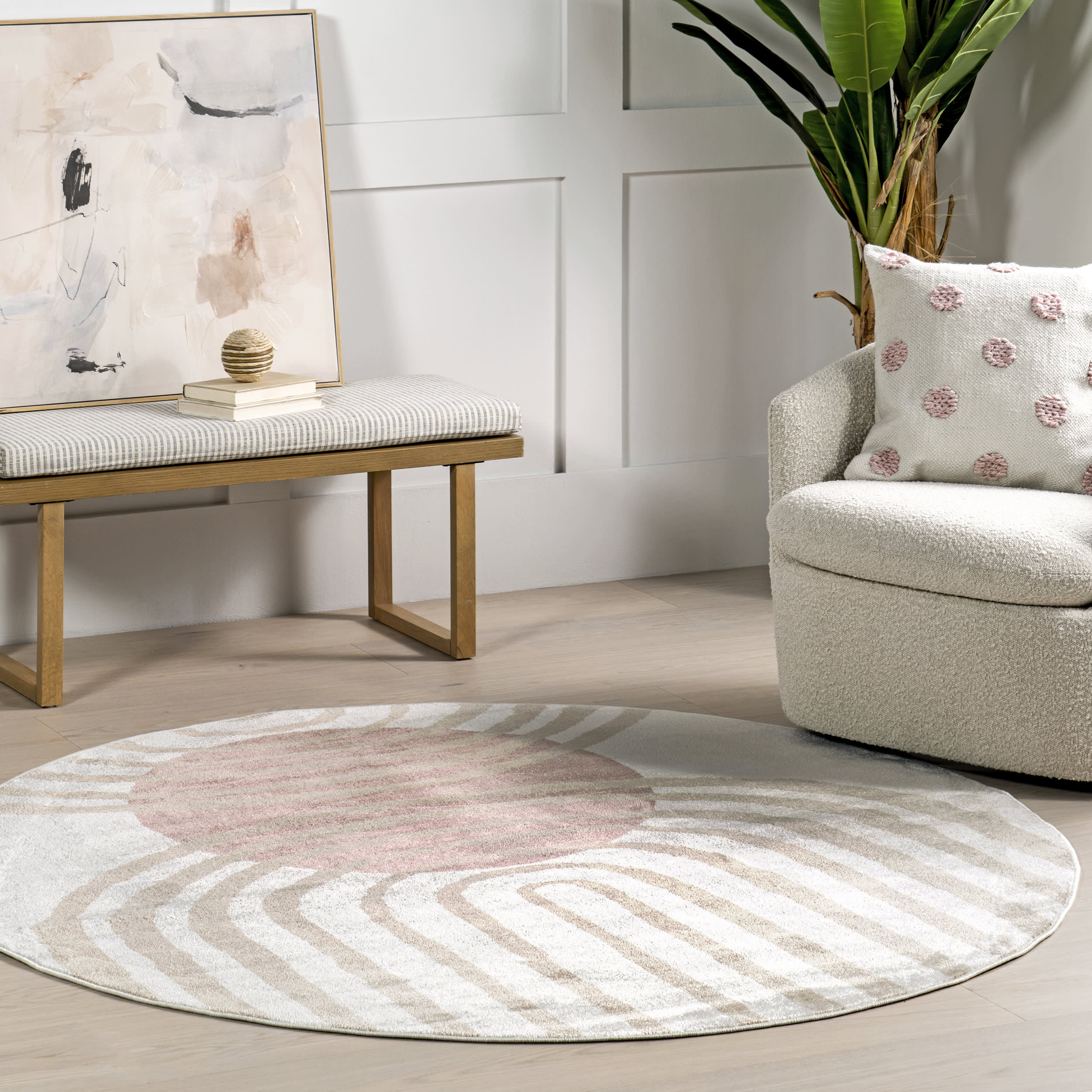 Pearl Contemporary Mars Rug | Blush - Image 2