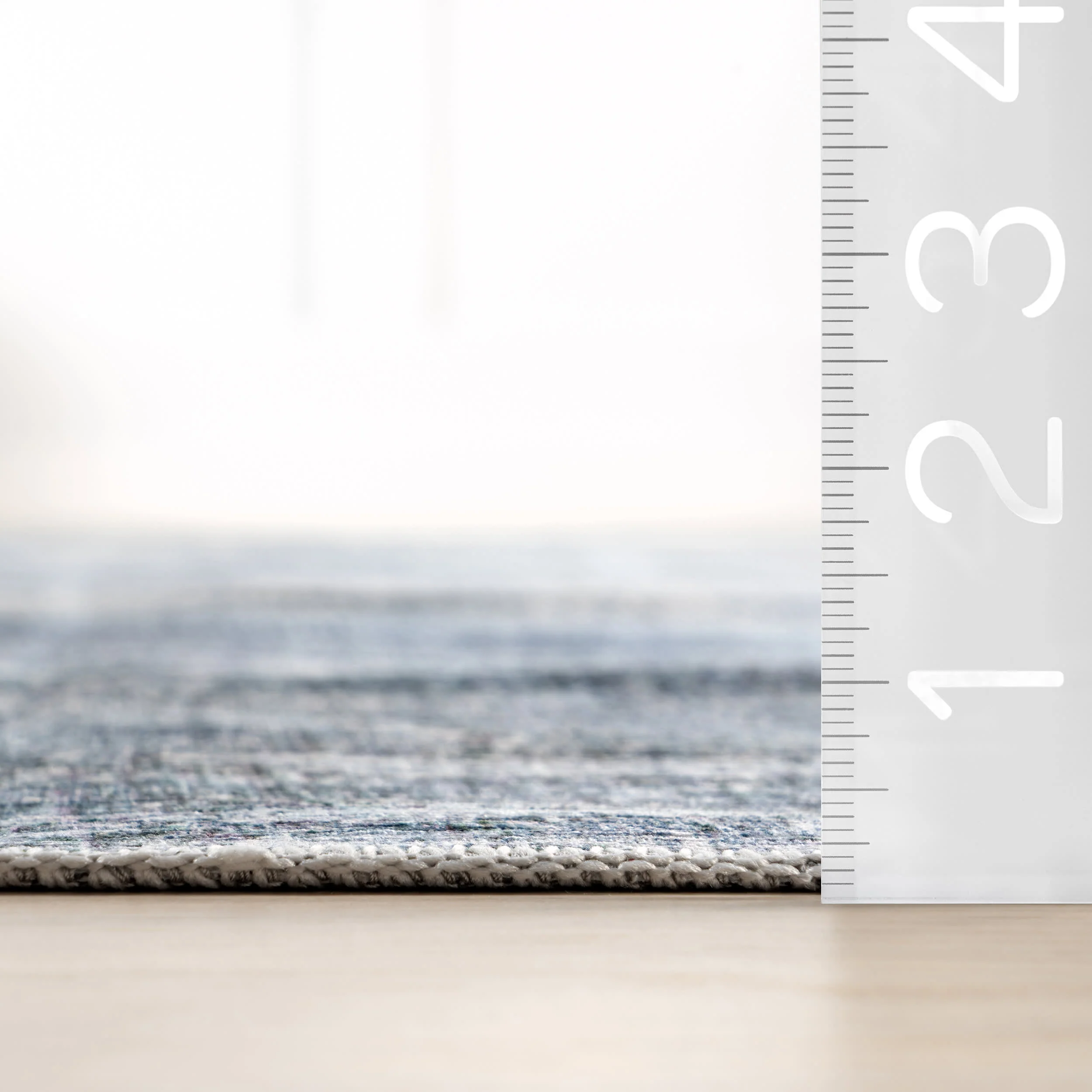 Peggy Abstract Spill Proof Washable Rug | Blue - Image 6