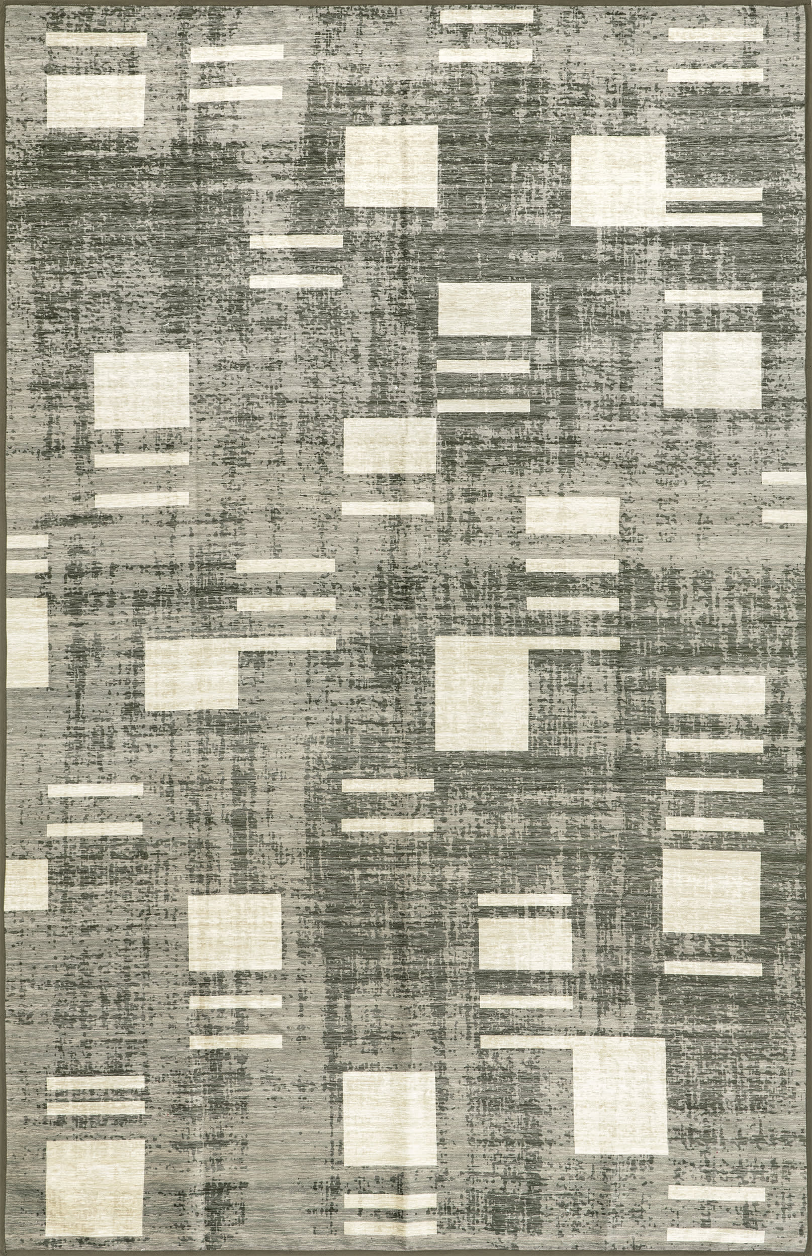 Pernia Washable Deconstructed Rug | Grey