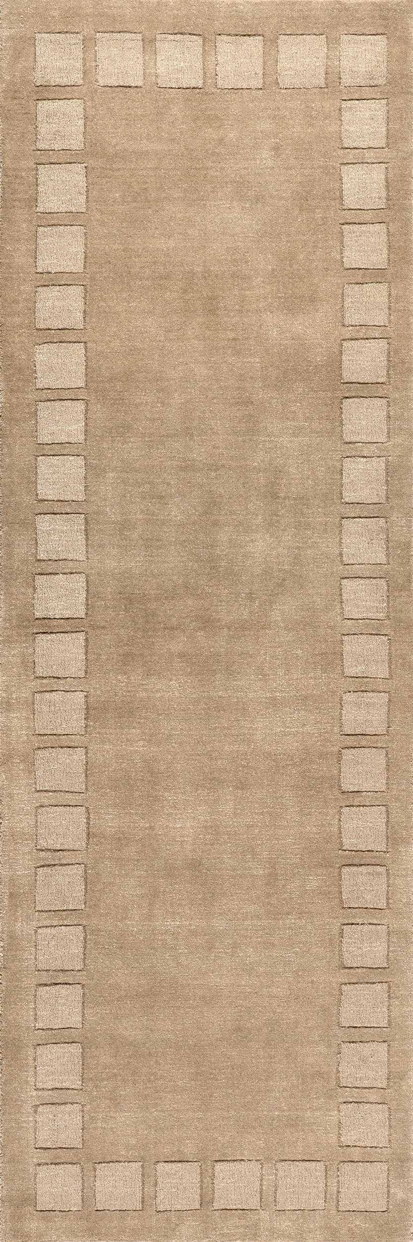 Petra High-Low Wool-Blend Rug | Fawn
