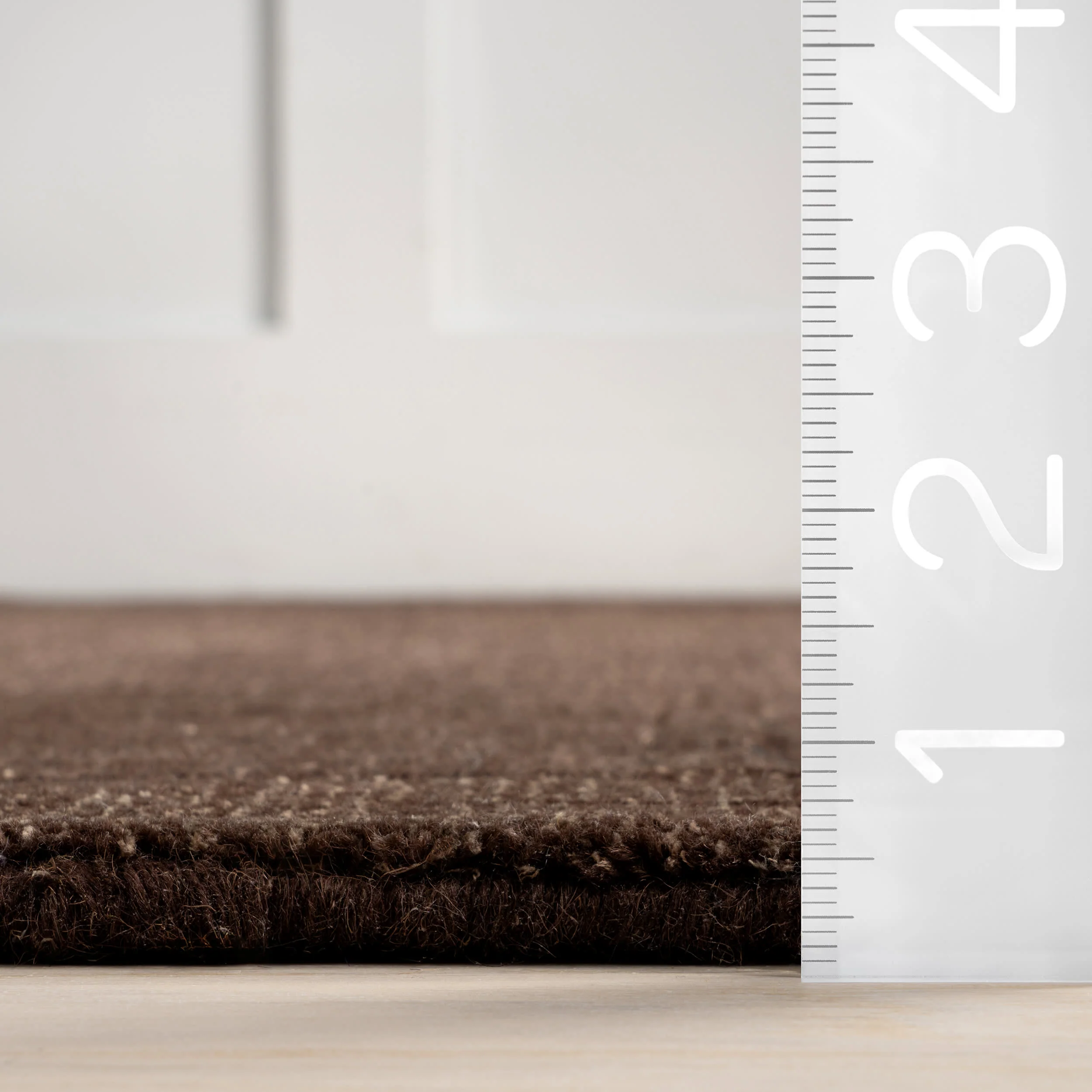 Petra High-Low Wool-Blend Rug | Truffle Brown - Image 5