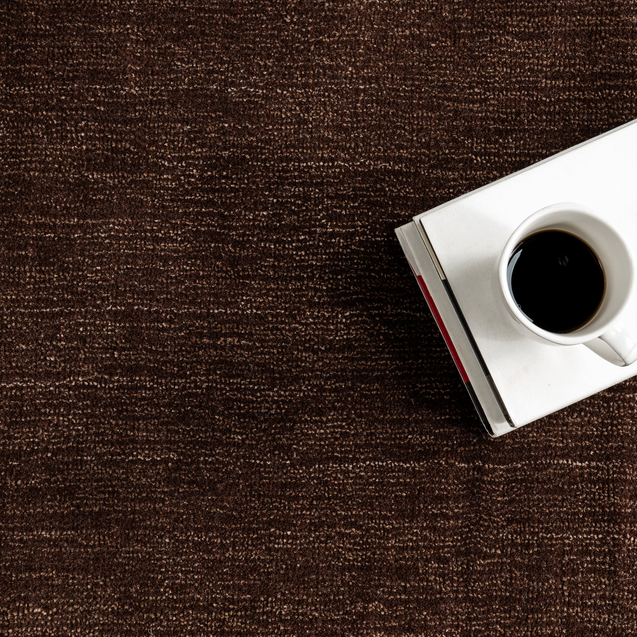 Petra High-Low Wool-Blend Rug | Truffle Brown - Image 7