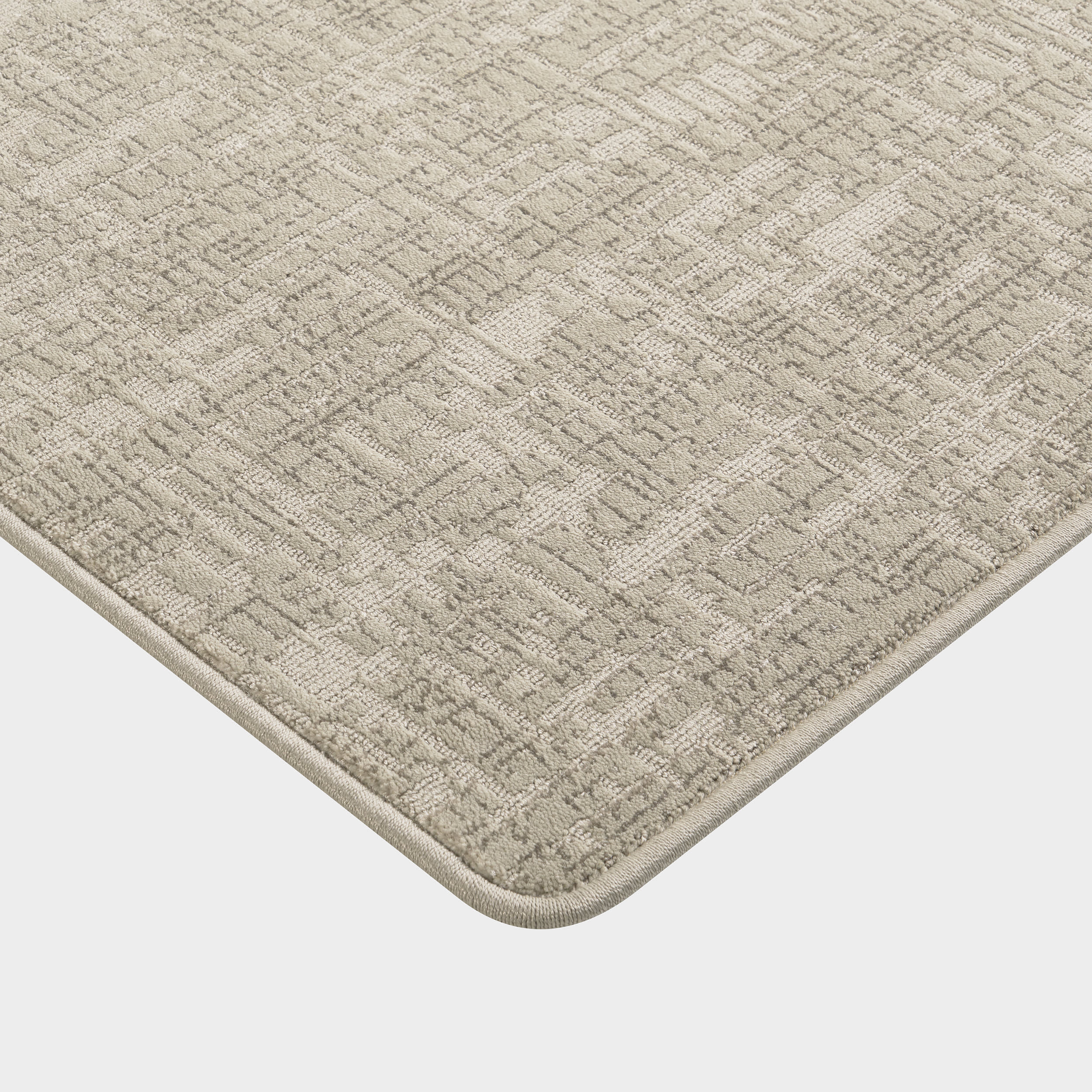 Phoebe Distressed Crosshatch Custom Rug | Tawny - Image 2