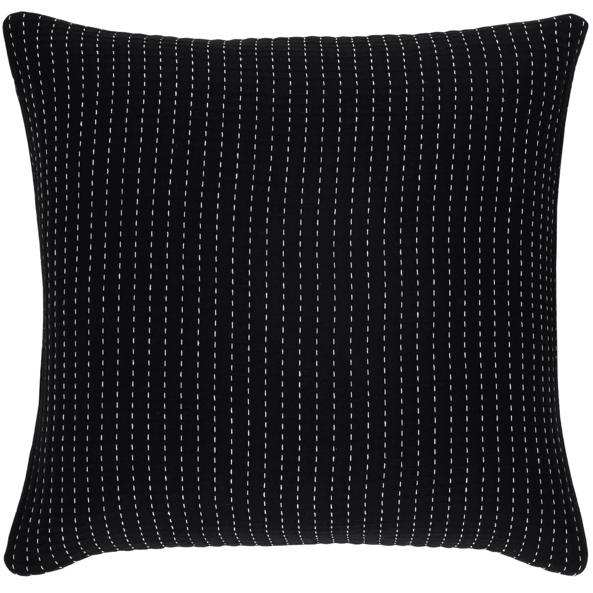Pick Stitch Matelasse Sham | Black